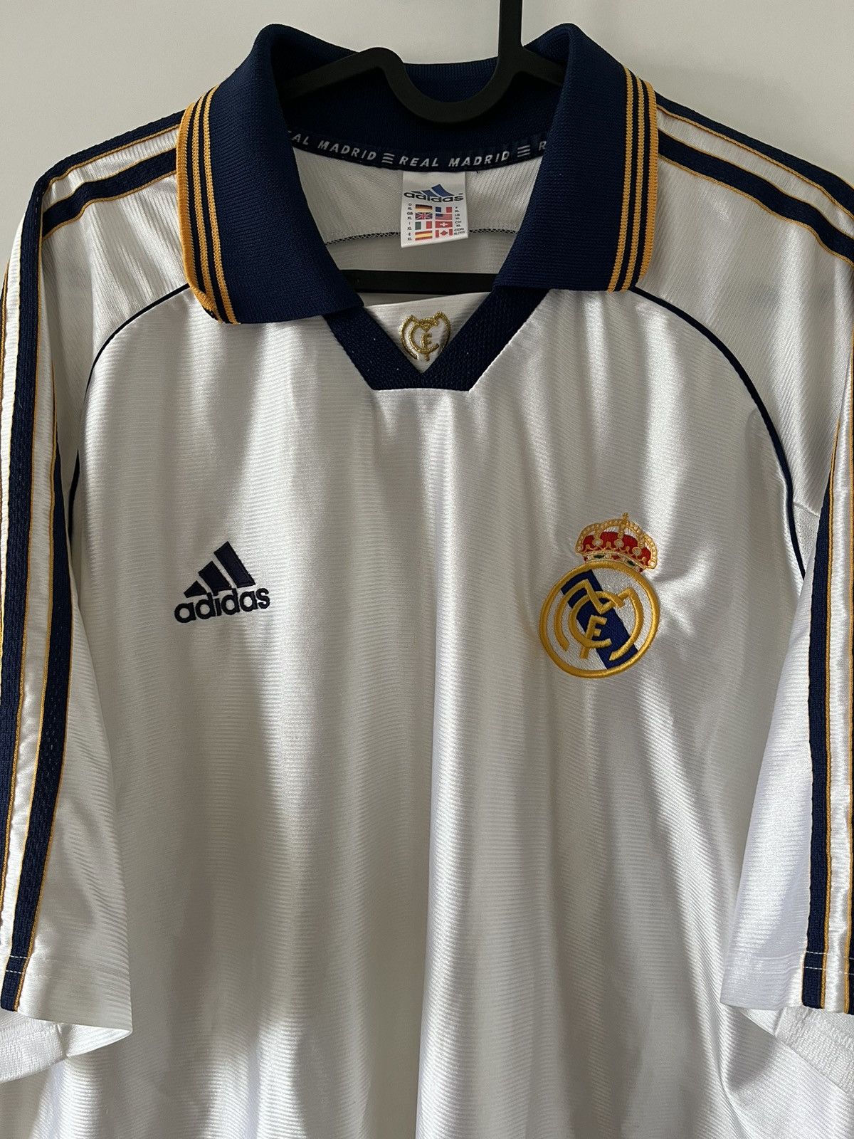 Real Madrid adidas 1998-2000 domowa Vintage — zdjęcie 2