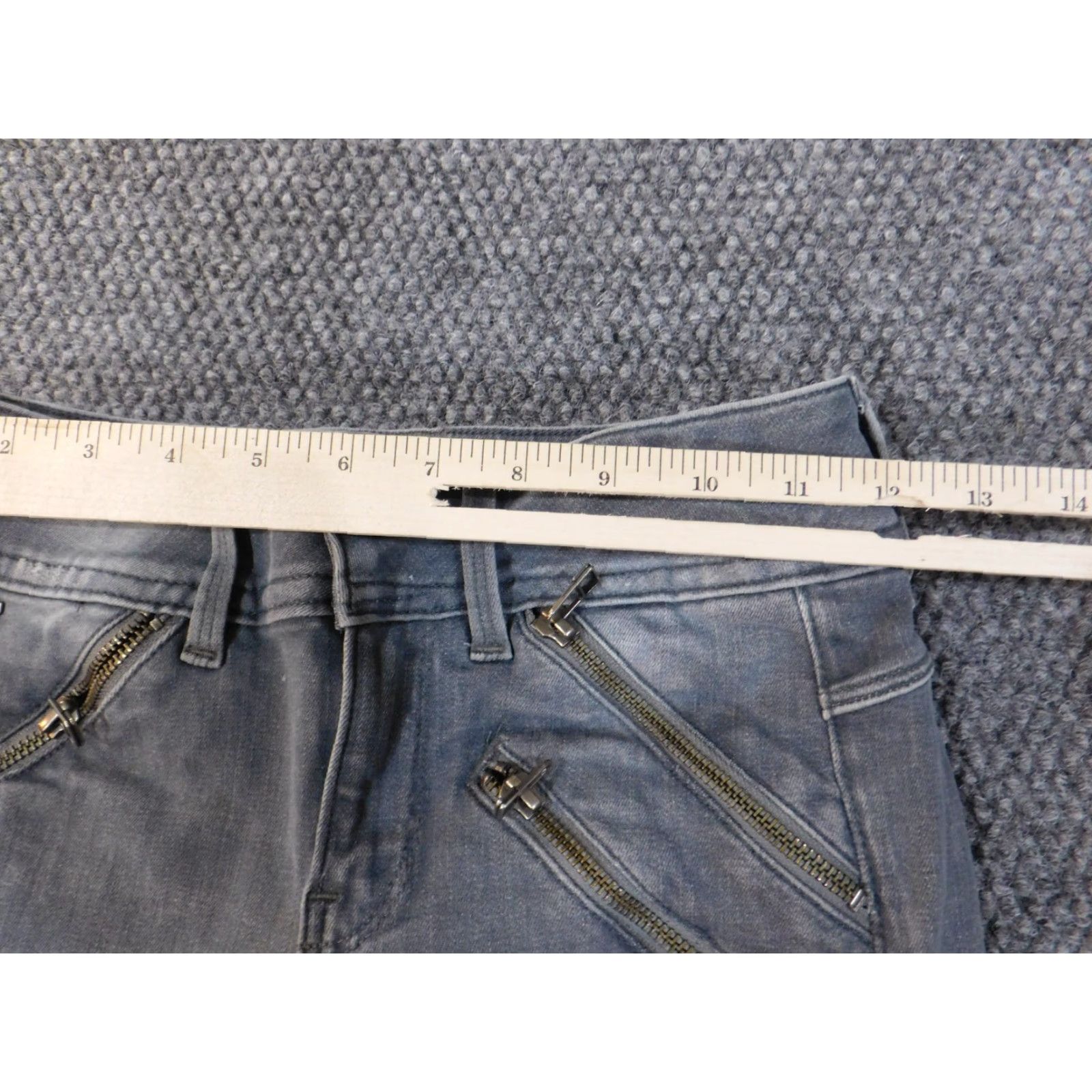 G-Star G-Star Jeans Womens 25 Skinny Ankle Gray Lynn Distressed Zip Denim Cotton Blend 27in Inseam Womens Size 42" / US 20 - 3 Thumbnail