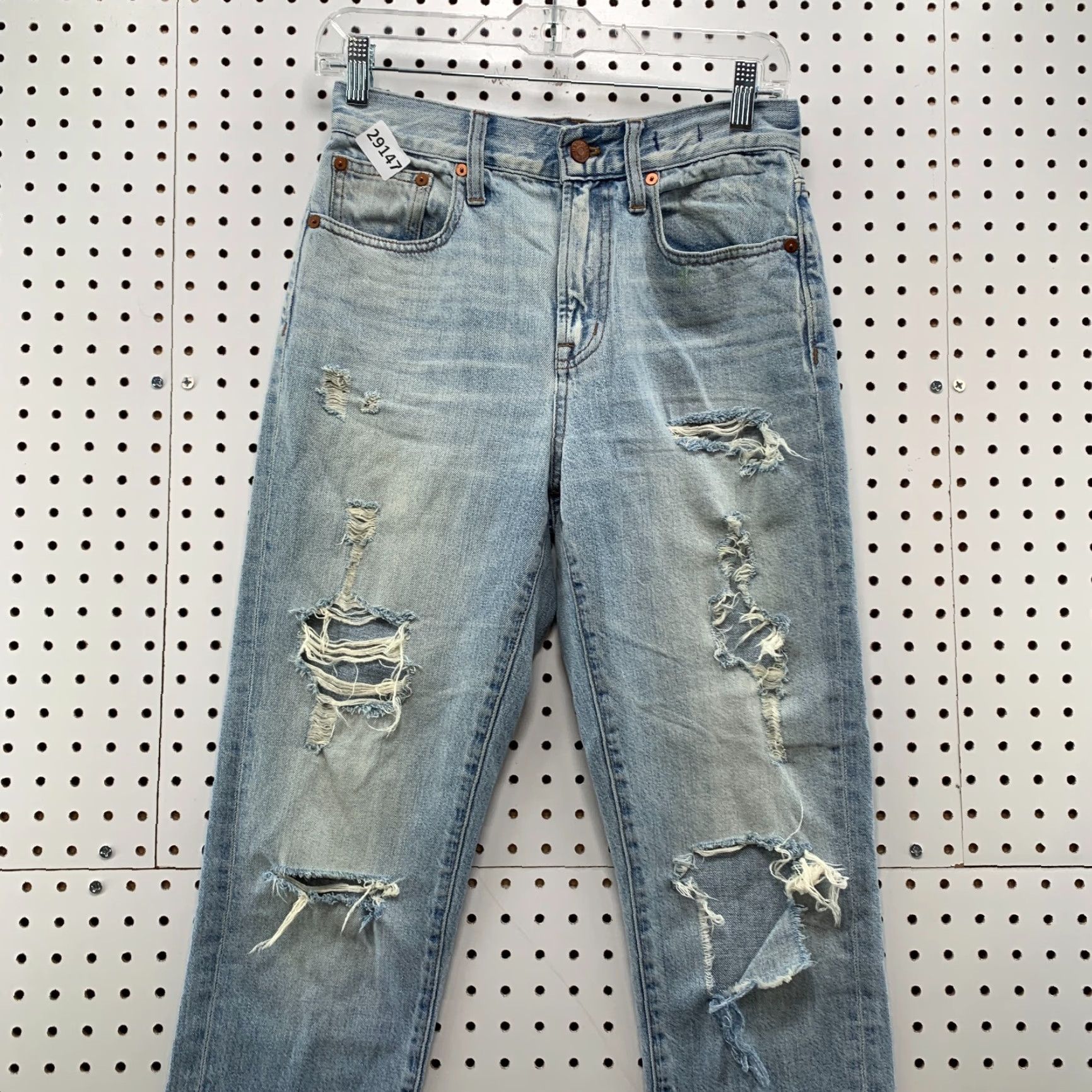 Madewell VINTAGE Madewell Perfect Vintage Jean Denim Womens Size 25 Distressed 27x26.5 Size 42" / US 20 - 2 Thumbnail