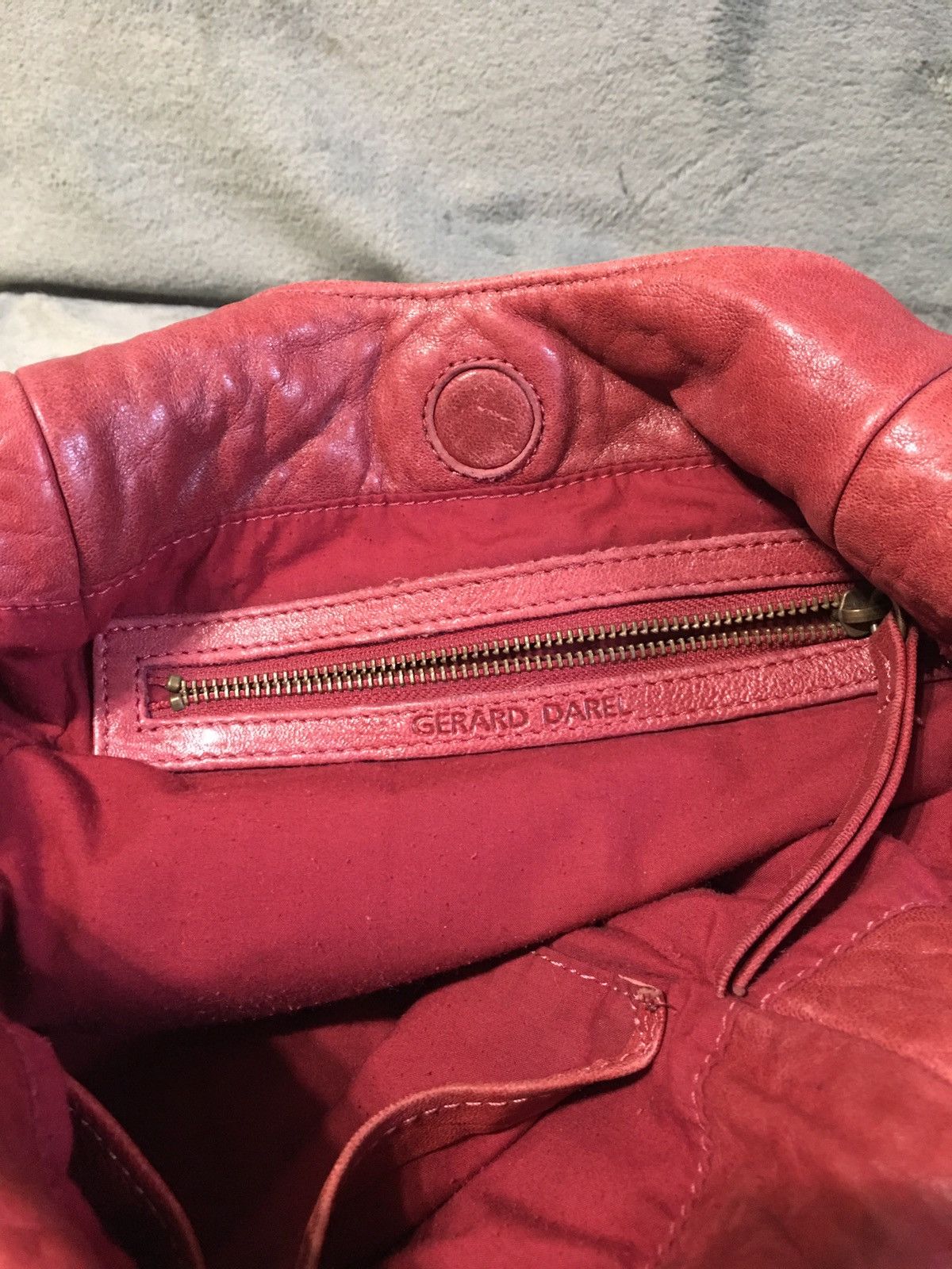 Gerard Darel Gerard Darel Lamb Leather Red Shoulder Hobo Bag Size ONE SIZE - 9 Thumbnail