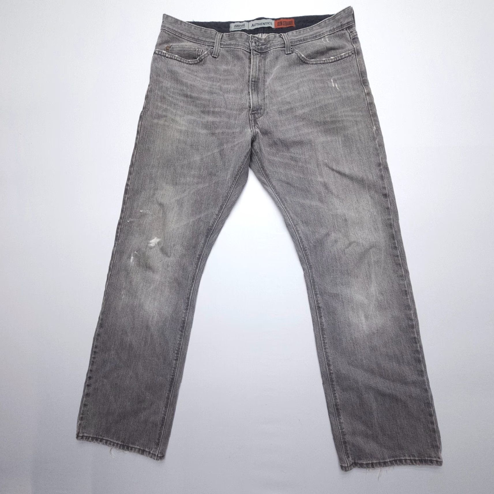 Levi's Levi's Signature Slim Straight Jeans Mens 38 x 32 Gray Authentics Y2K Vtg 2000's Size US 38 / EU 54 - 2 Thumbnail