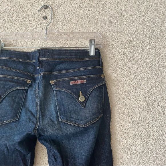 Hudson Hudson Womens Jeans Blue Straight Leg Dark Wash Solid Denim Size 25" / US 0 / IT 36 - 12 Thumbnail
