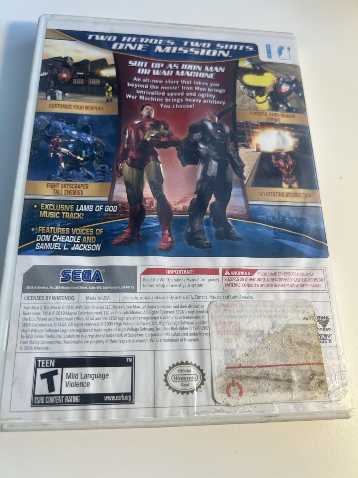 Other Iron Man 2 (Nintendo Wii, 2010) Clean & Tested Working - Size ONE SIZE - 9 Thumbnail