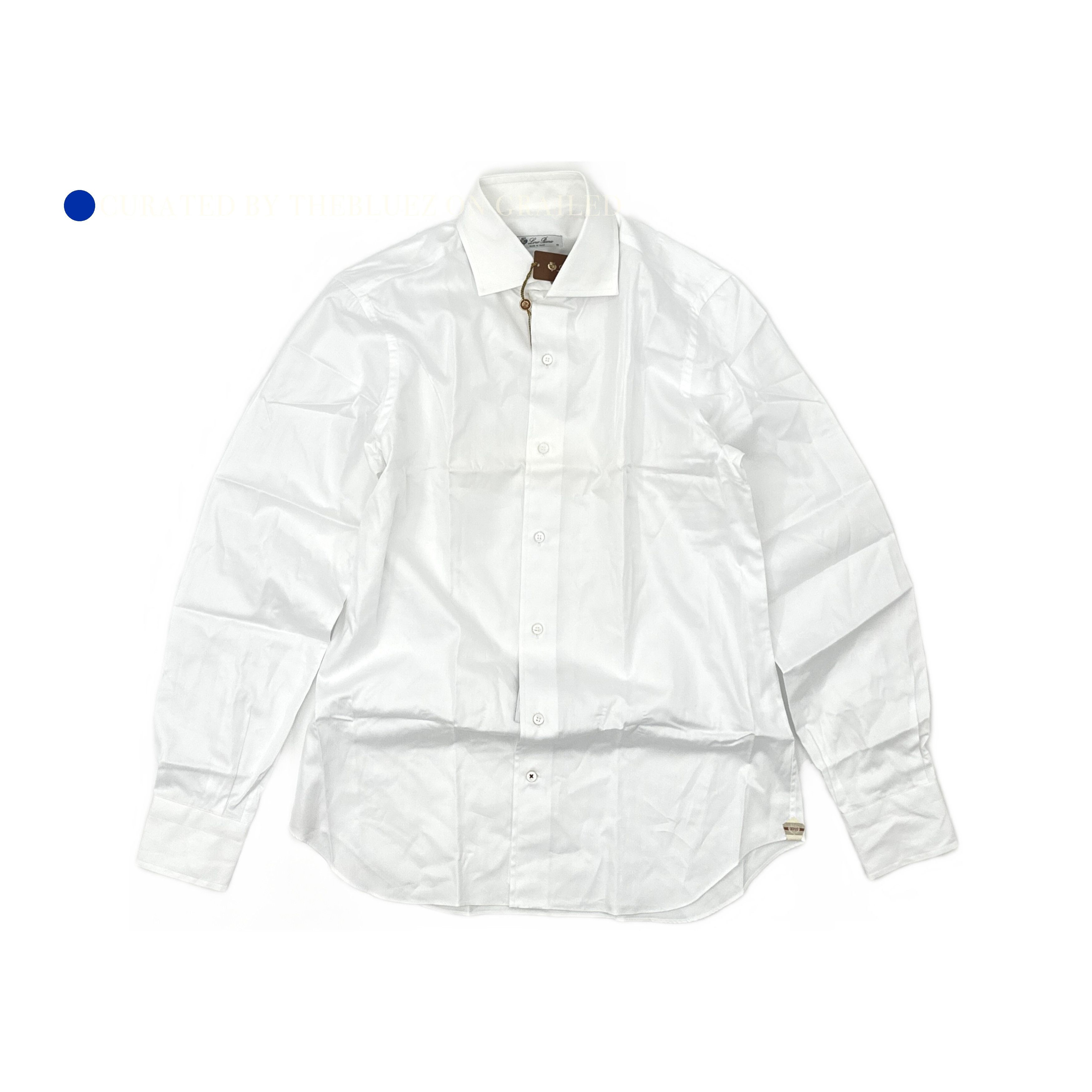 Loro Piana White Long-Sleeve Button-Up Shirt Size US XXS / EU 40 - 1 Thumbnail