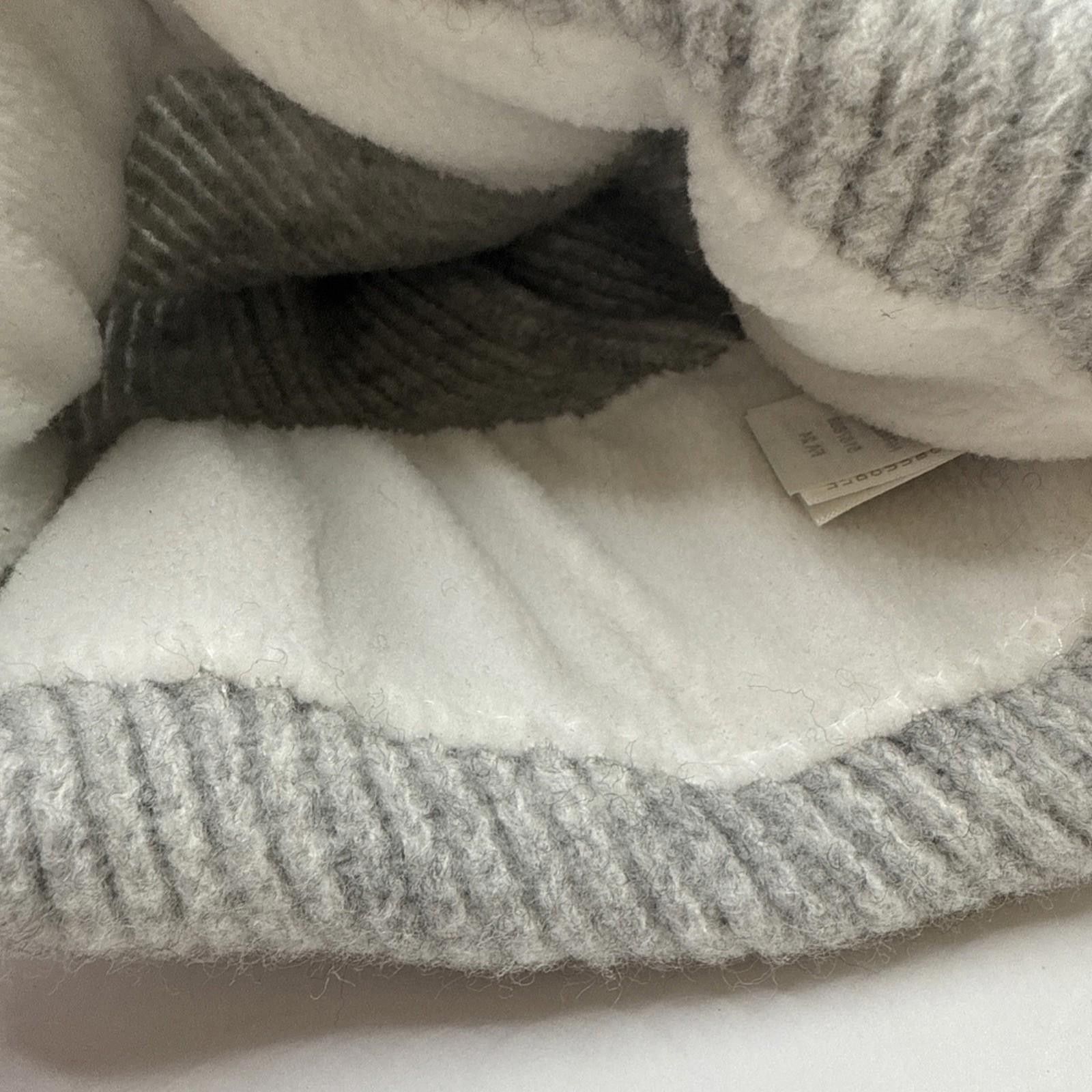 Canterbury of New Zealand Zella Heather Gray Ribbed Pom faux Fur Beanie Hat Lined Size ONE SIZE - 5 Thumbnail