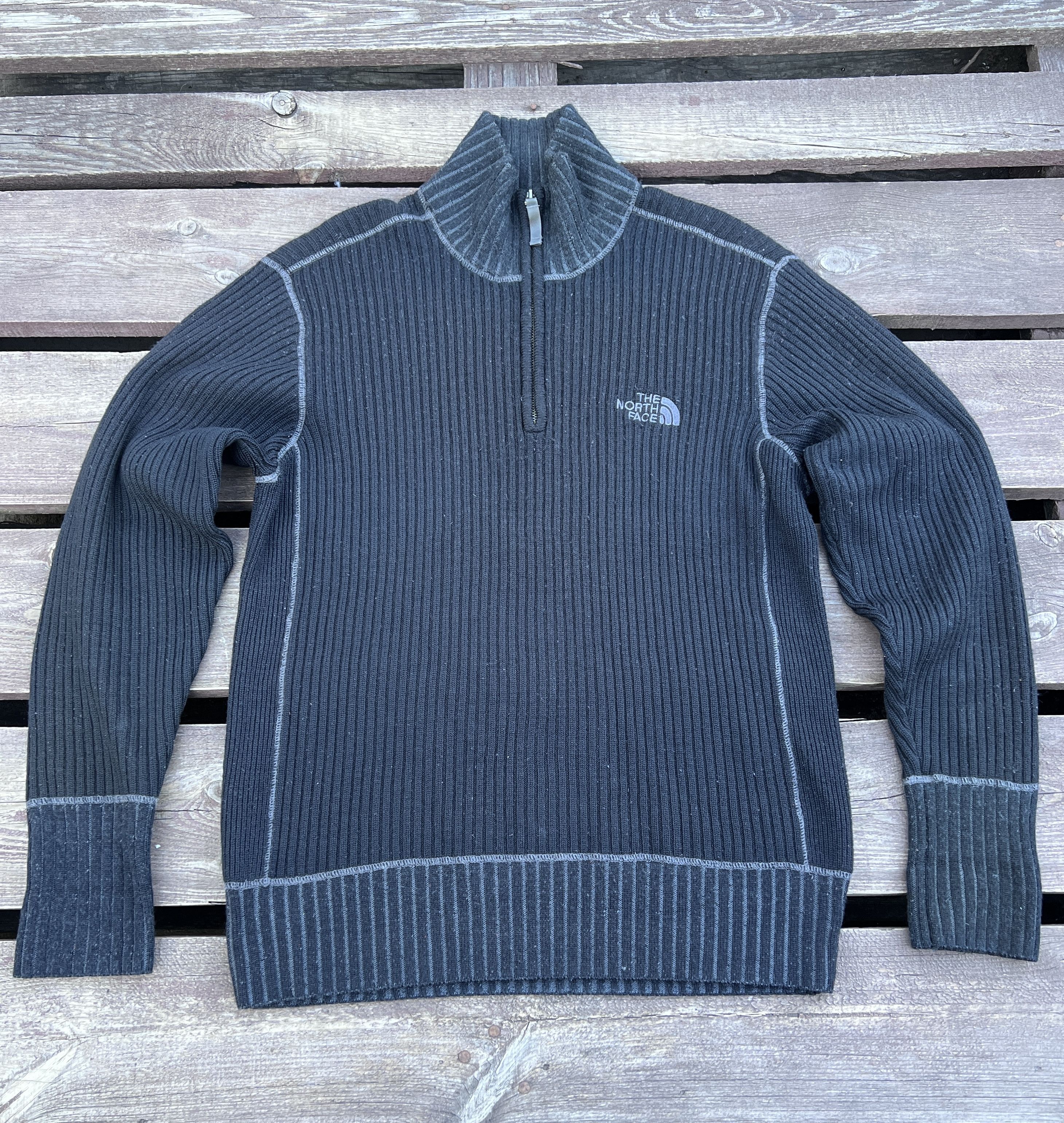 The North Face The Noth Face Y2K Vintage Knitted 1/4 Zip Up Sweater Size US L / EU 52-54 / 3 - 1 Thumbnail