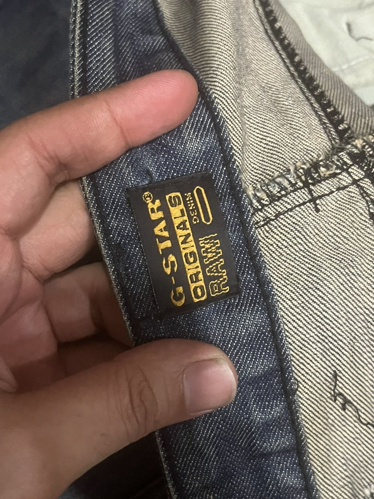 G-Star Vintage G Star Raw Rustic Heavy Whisker Fringe Loose Jeans Size US 33 - 17 Thumbnail