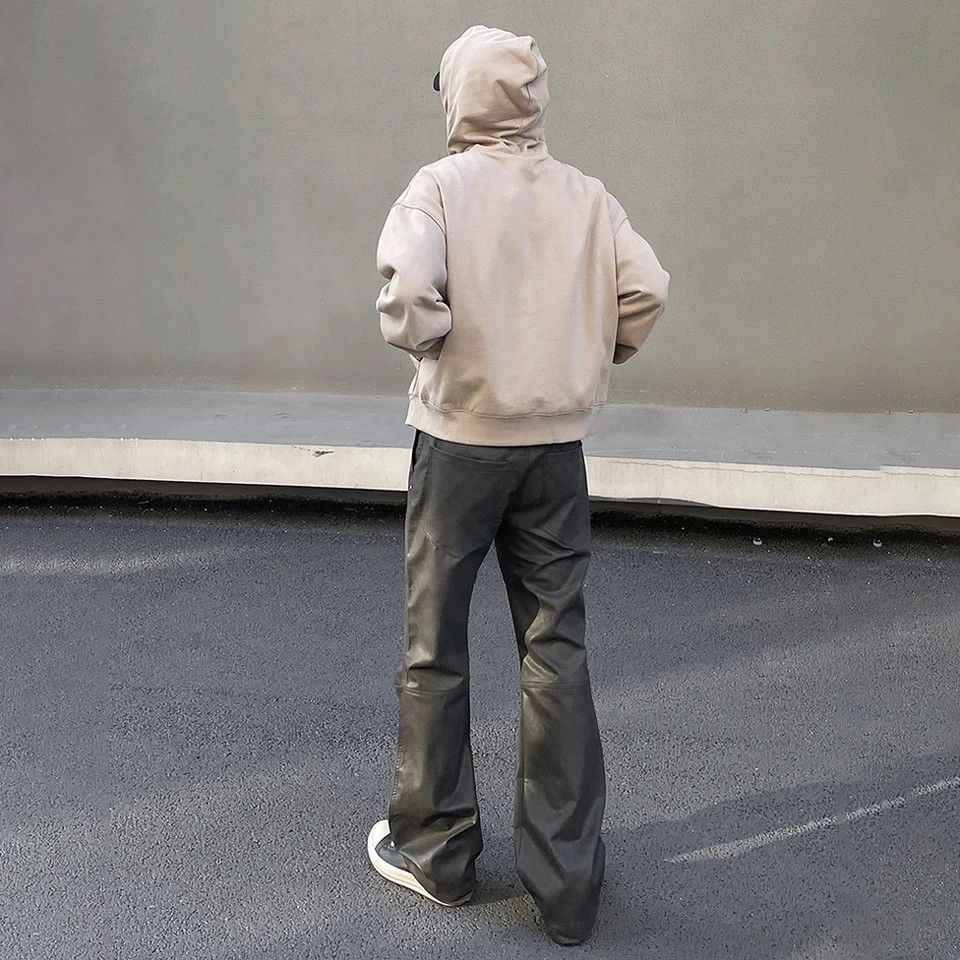 Japanese Brand × Leather Oxford Leather Pants Men Y2K Flared Vintage Trousers Size US 31 - 5 Thumbnail