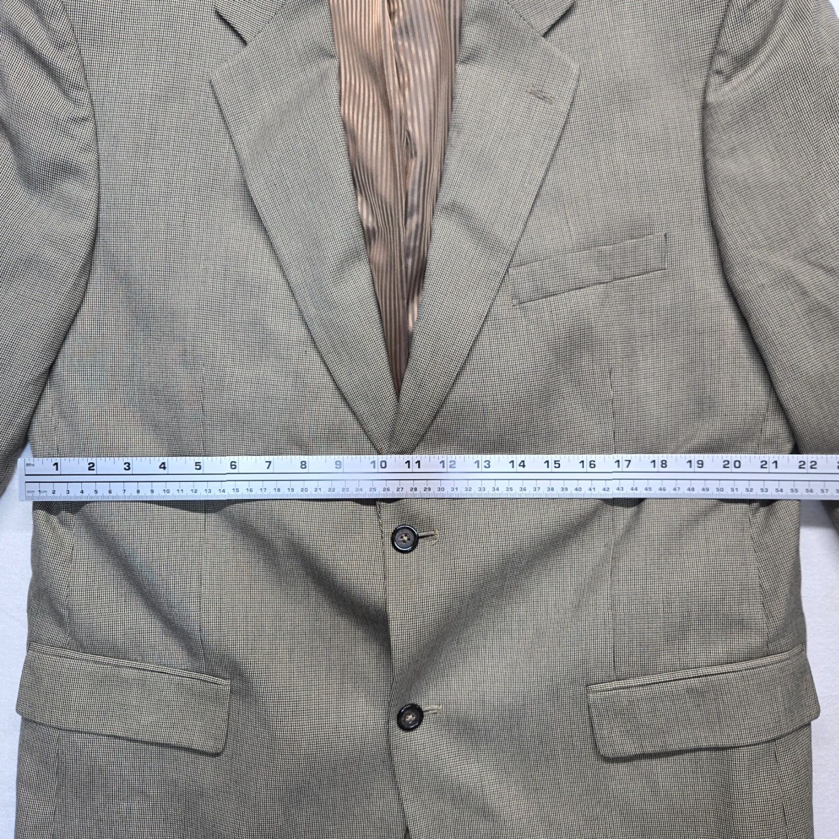 Vintage Lu Strada Blazer / Suit Jacket Men Brown 46 L Long Casual Jacket - Polyester - 46 Adults Mens Size 46R - 7 Thumbnail