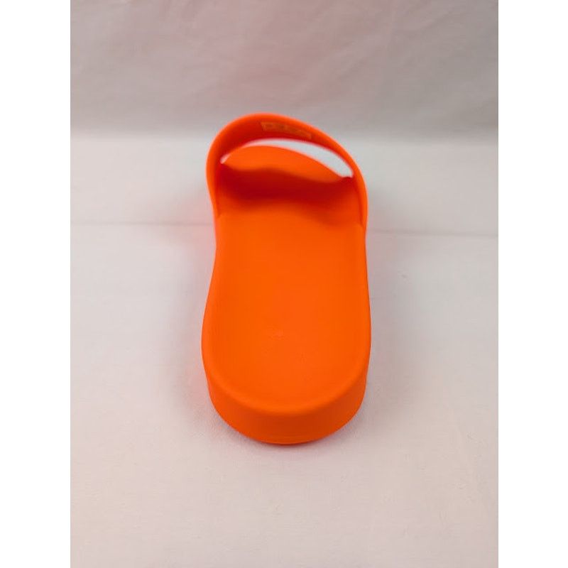 Balenciaga o1rshd1 Pool Smoth Fluo Rubber Logo Slides Flue Orange/Black Size US 12 / EU 45 - 10 Thumbnail