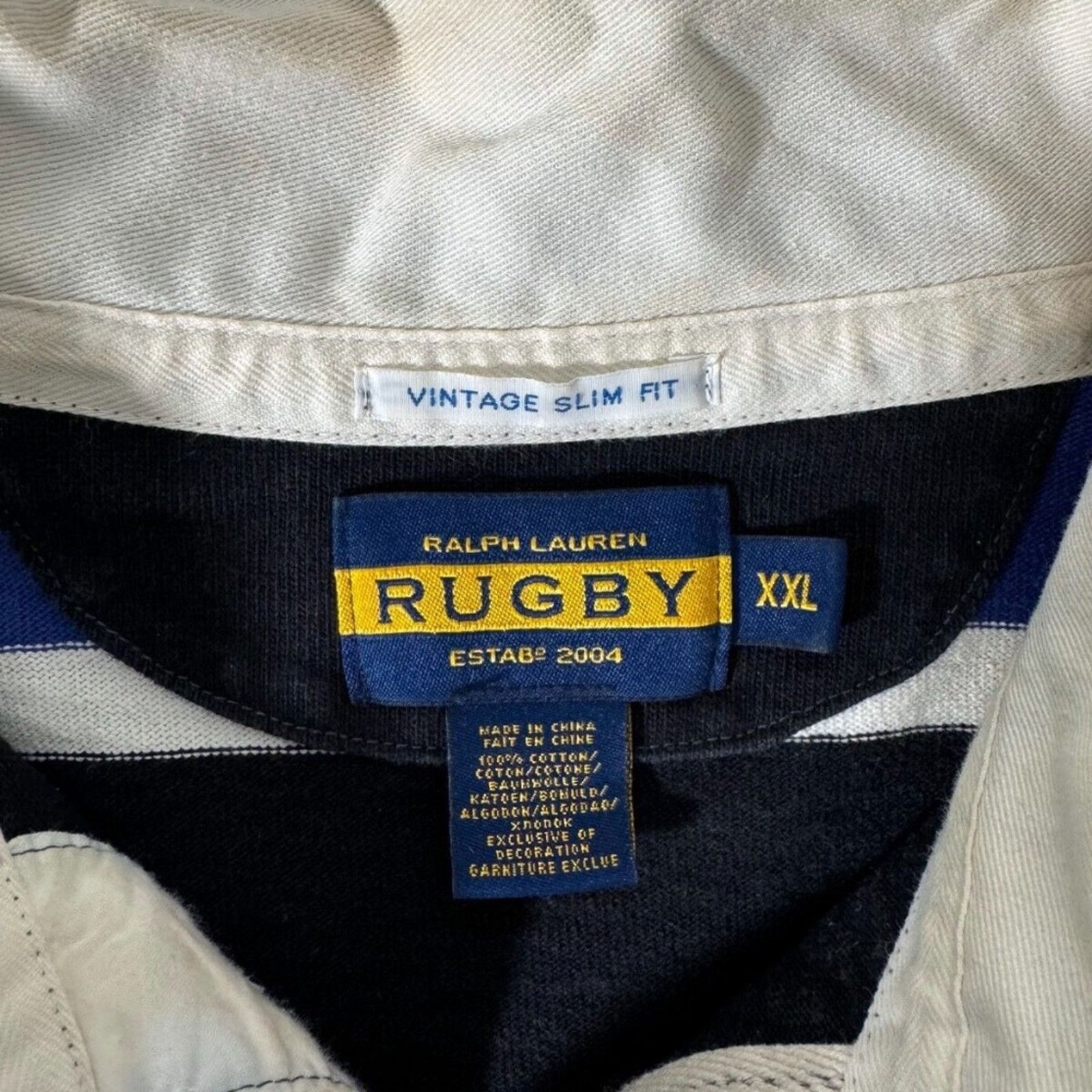 Ralph Lauren 2005 Vintage Ralph Lauren Rugby Shirt XXL (Fits Like L/XL) Size US XXL / EU 58 / 5 - 3 Thumbnail