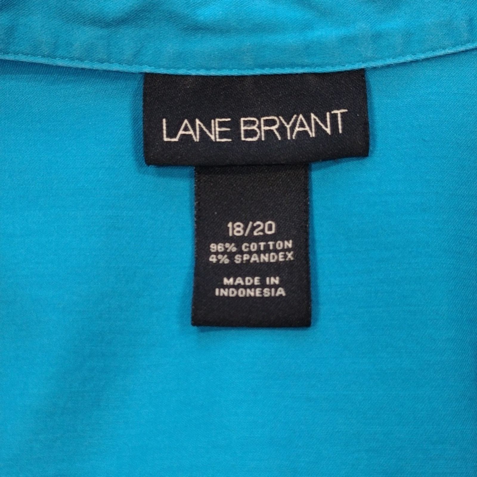 Other Lane Bryant Blue Button Down Short Sleeve Plus Size Shirt Size XXL / US 16-18 / IT 52-54 - 5 Thumbnail