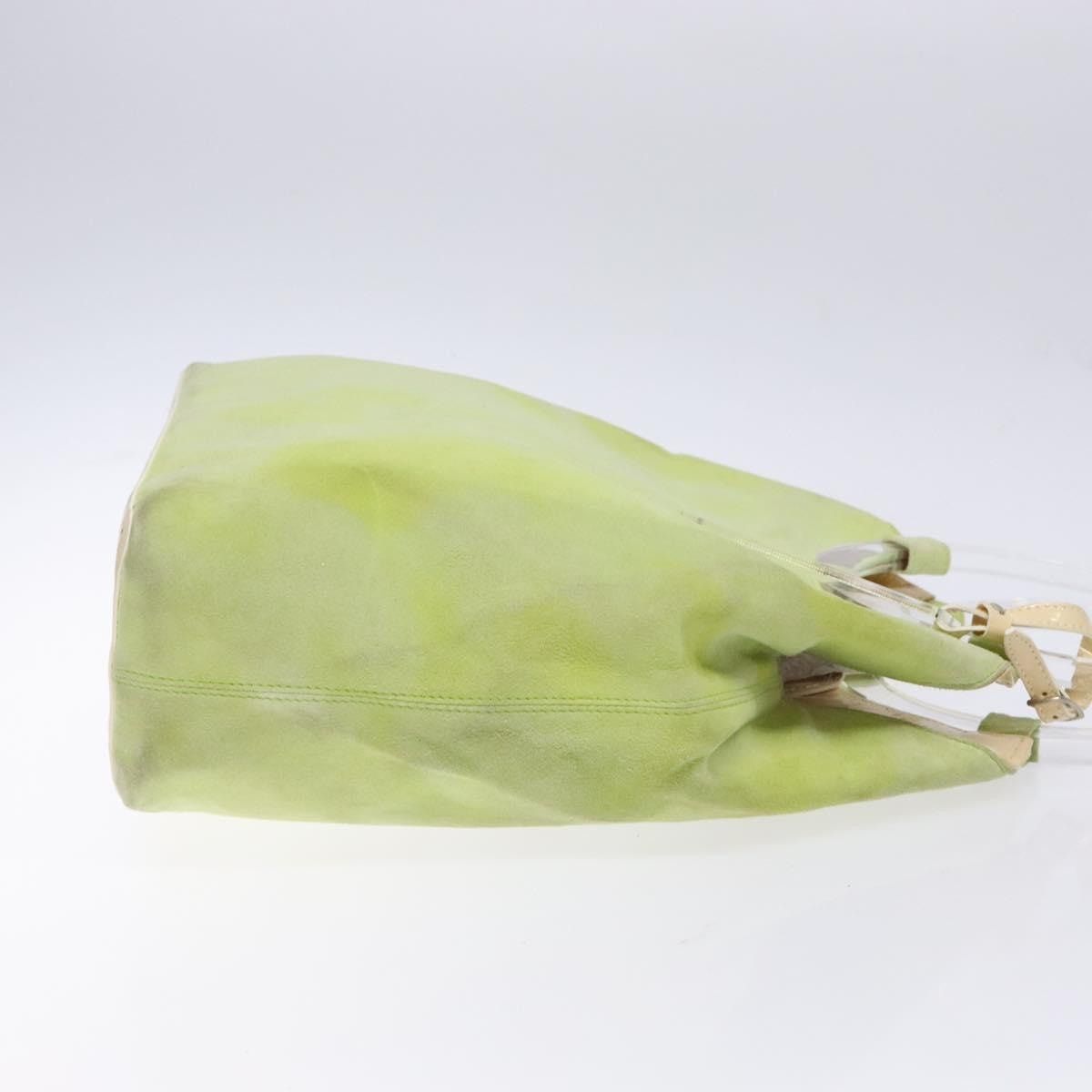 Celine CELINE Hand Bag Suede Silver Light Green Size ONE SIZE - 4 Thumbnail