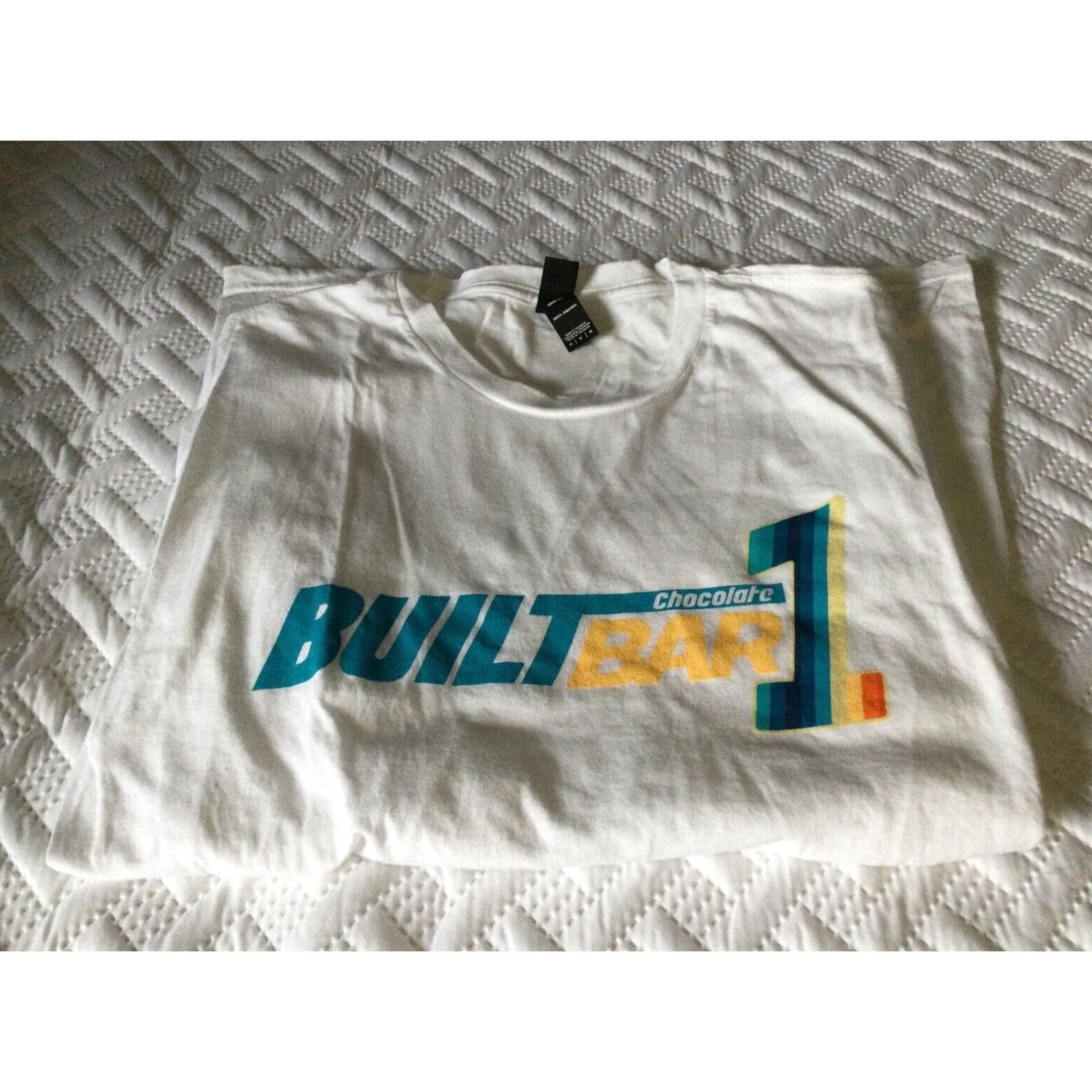 Vintage DISTRICT "Built Bar" White T-Shirt Adult Medium Cotton Short Sleeve Crew Neck Unisex Size US M / EU 48-50 / 2 - 2 Thumbnail