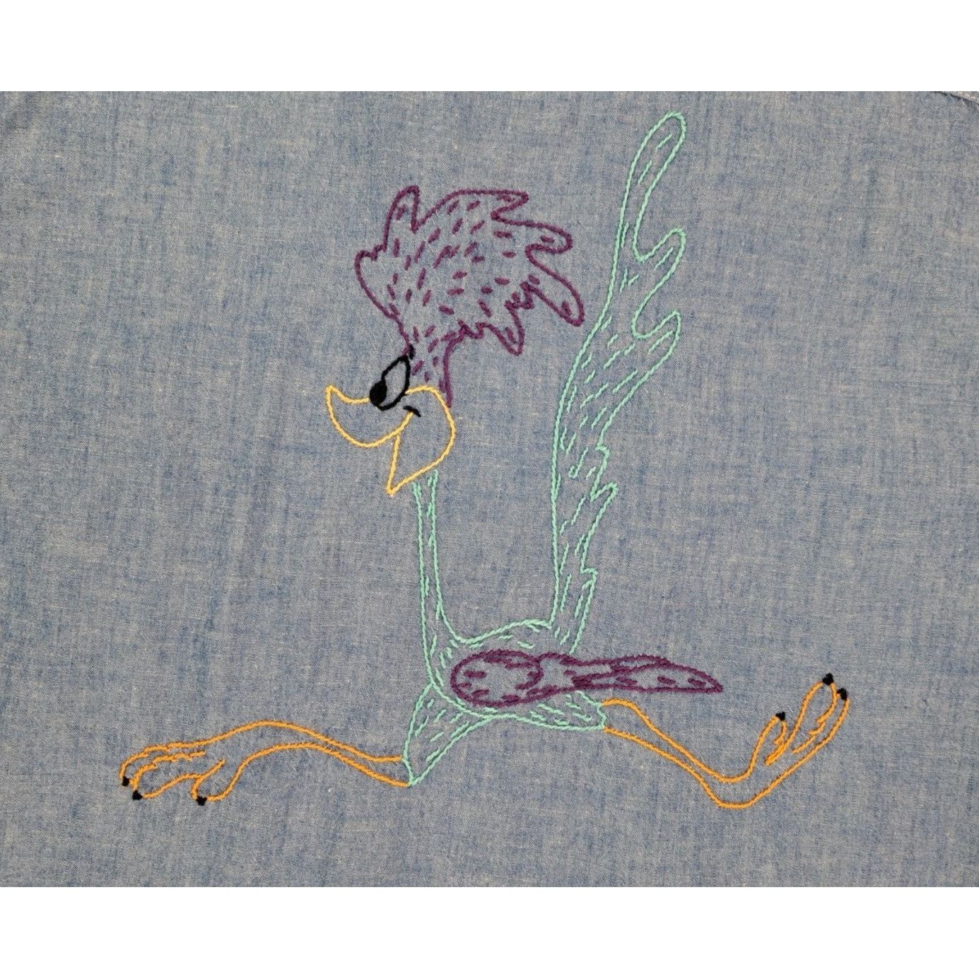 Big Mac Vintage Big Mac Chambray Shirt Roadrunner Embroidery Penneys Size US S / EU 44-46 / 1 - 4 Thumbnail