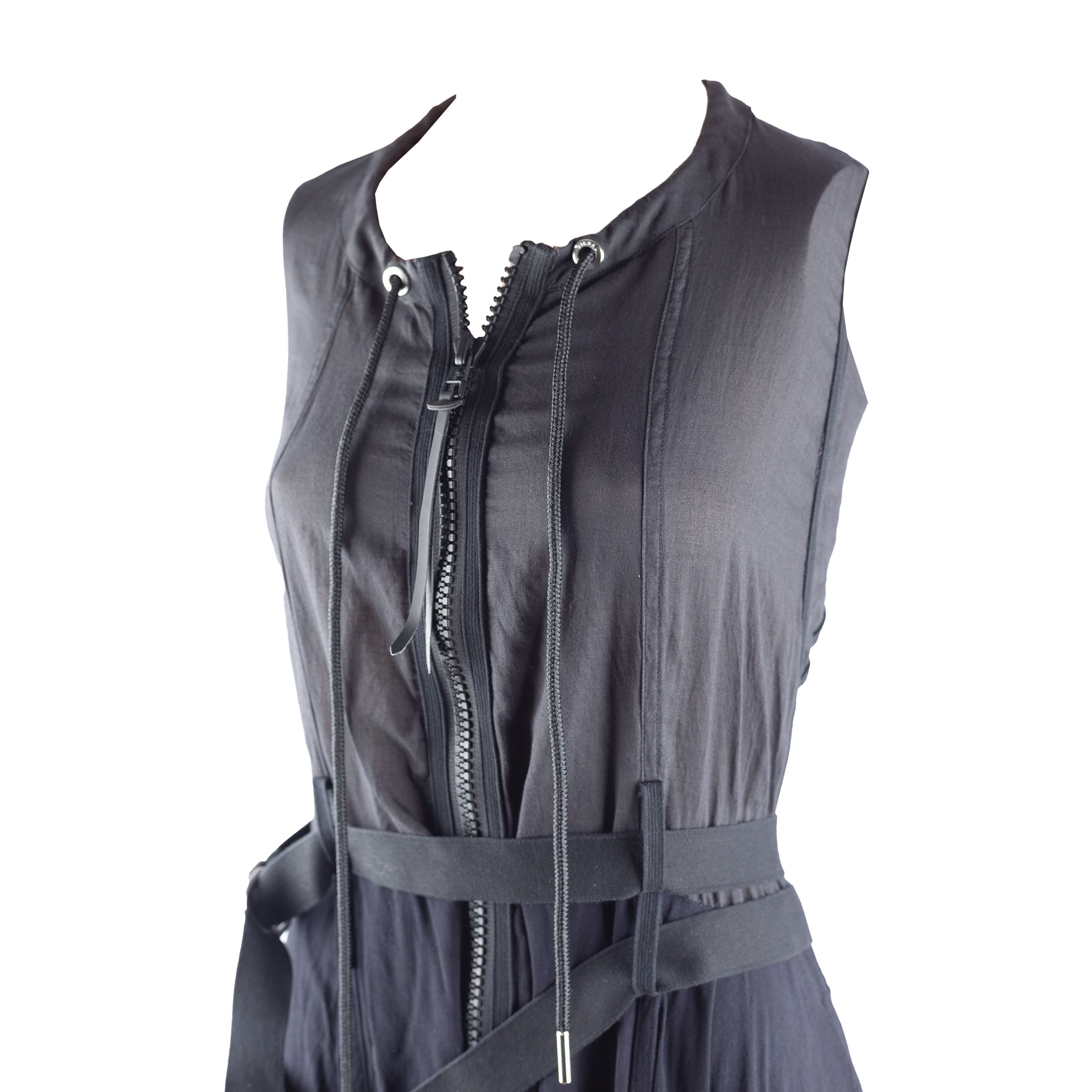 Diesel × Diesel Black Gold Diesel Vintage Bondage Black Maxi Dress (L) Size L / US 10 / IT 46 - 3 Thumbnail
