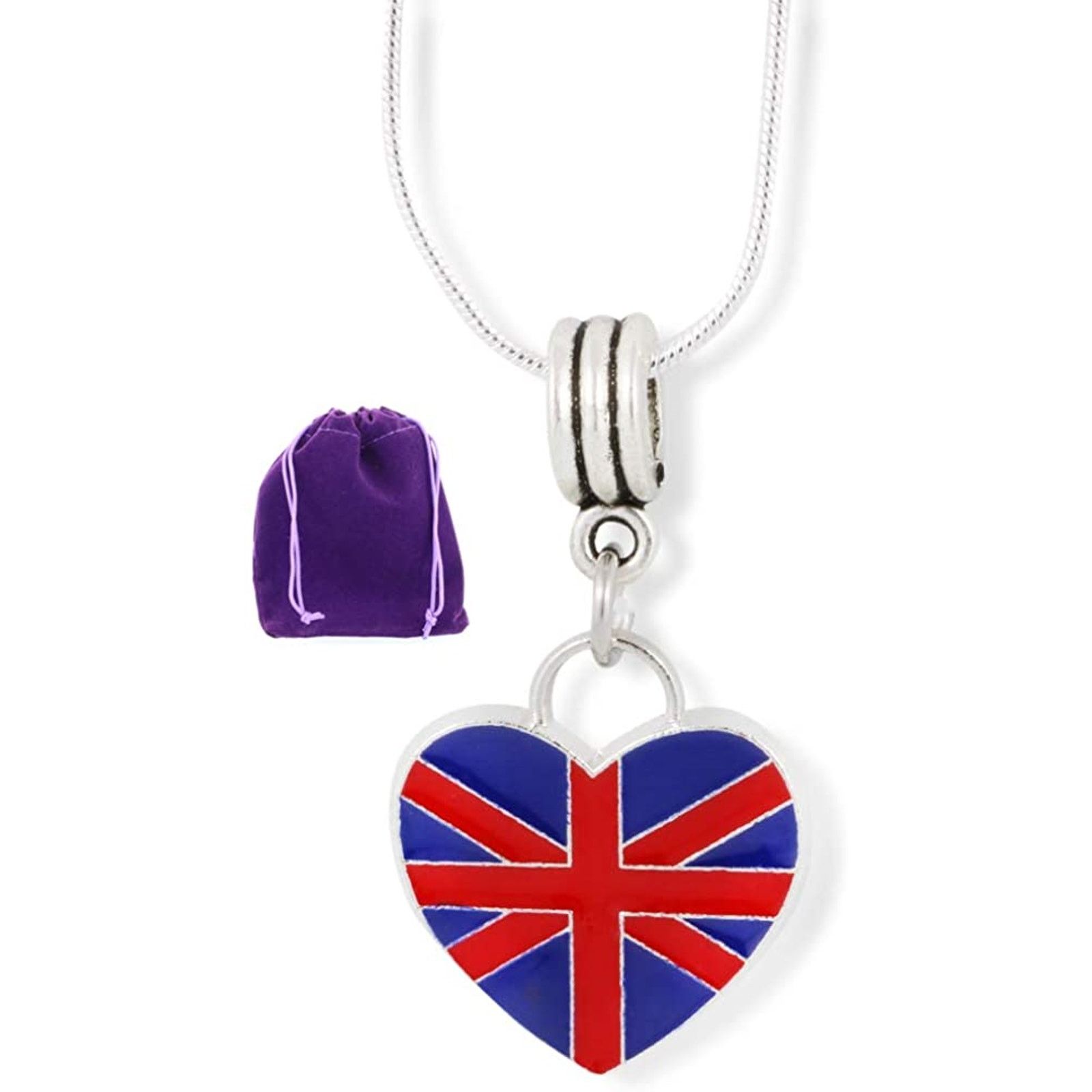 & Other Stories British Flag Necklace | Britain Flag on a Heart Necklace Size ONE SIZE - 1 Thumbnail