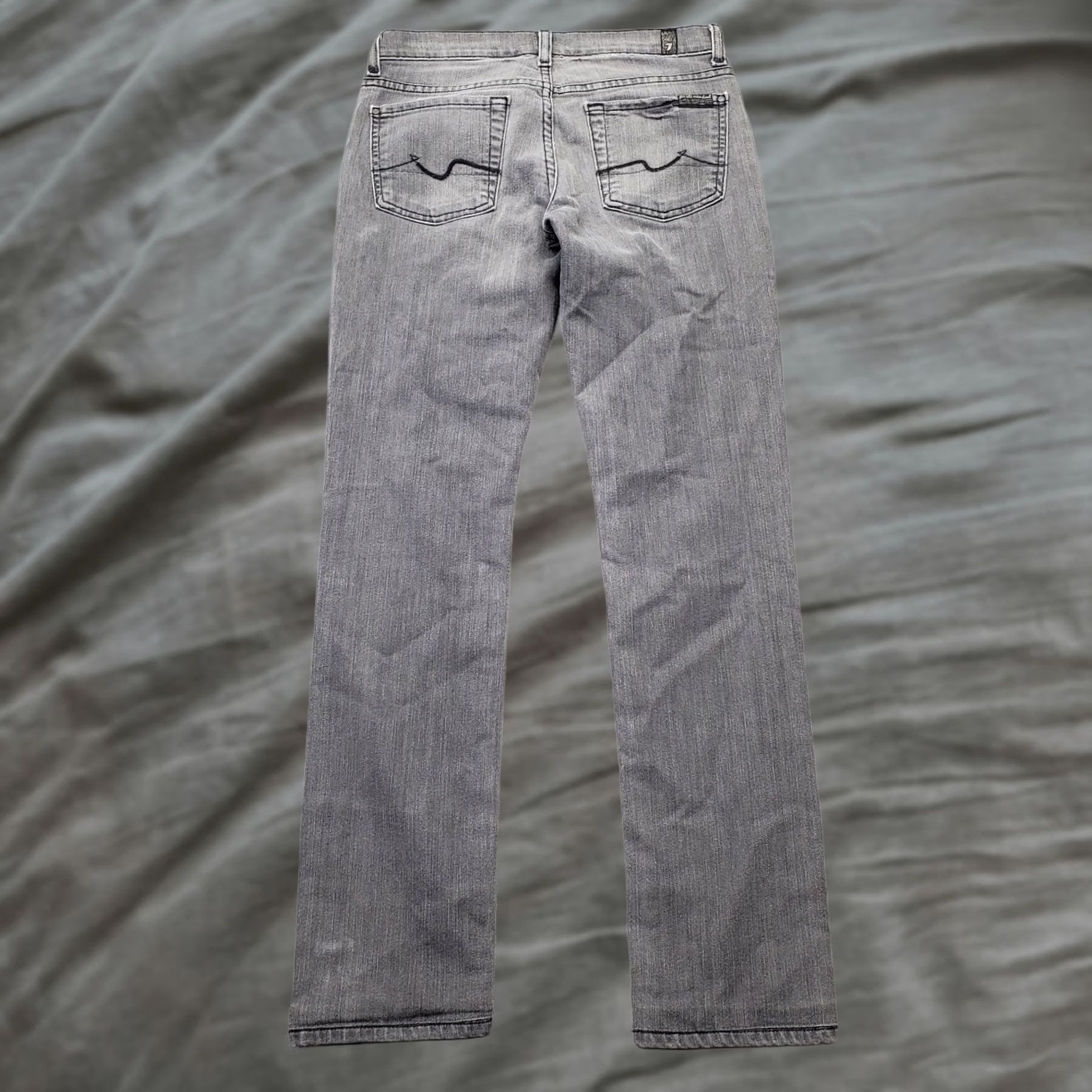 7 For All Mankind 7 For All Mankind Roxanne Jeans Women 25 Gray Denim 5-Pocket Skinny Leg Vintage: No Size 42" / US 20 - 1 Thumbnail