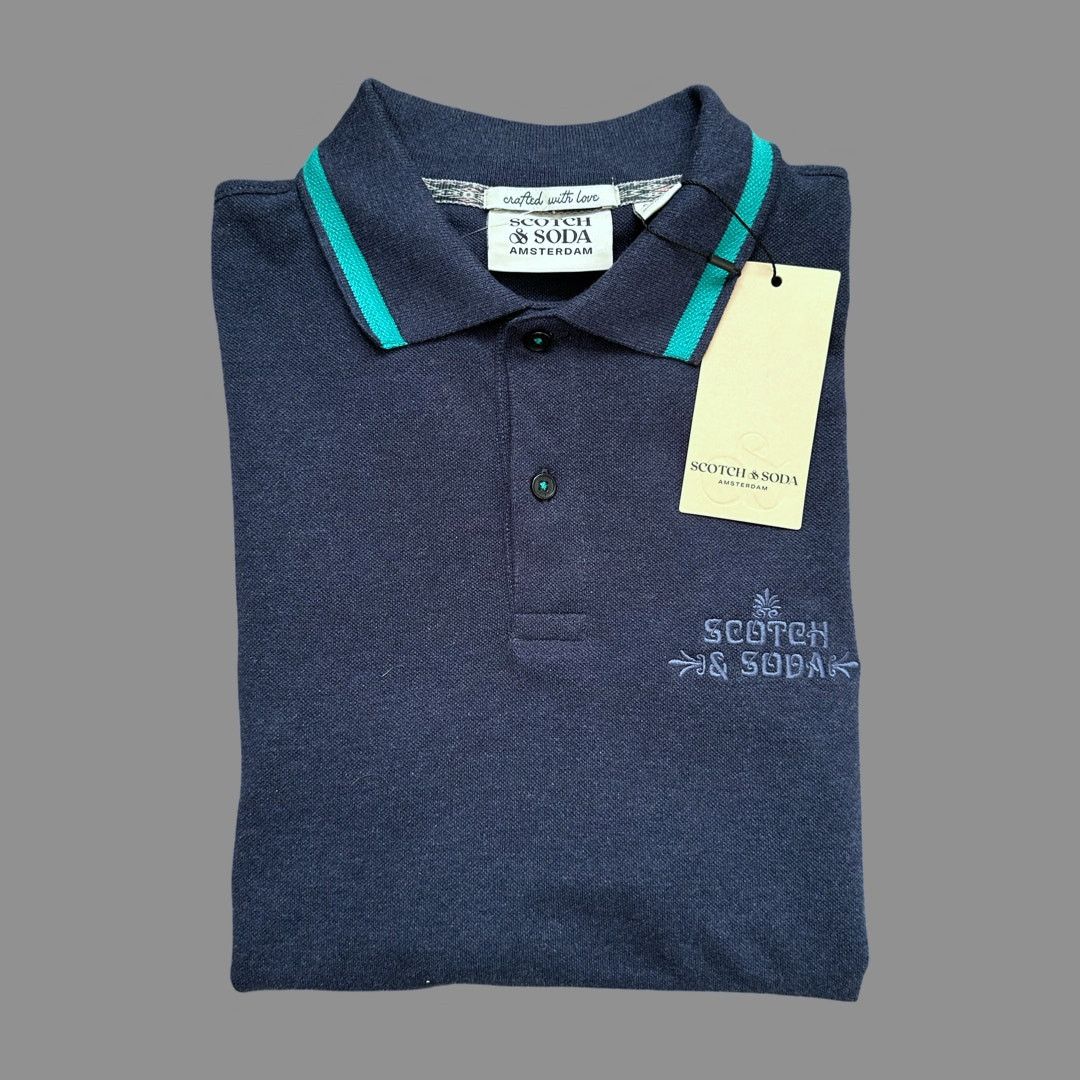 Scotch & Soda Scotch & Soda Night Heather Navy Mens SS Polo Size S NWT Size US S / EU 44-46 / 1 - 2 Thumbnail