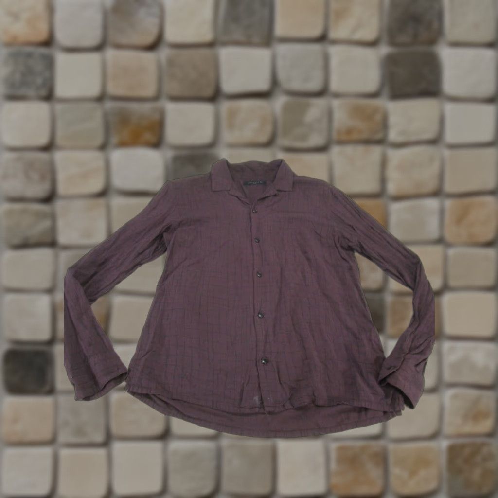 Allsaints VINTAGE AllSaints Button-Up Shirt Mens Small Brown Long Sleeve Collared Regular Fit Size US S / EU 44-46 / 1 - 1 Thumbnail