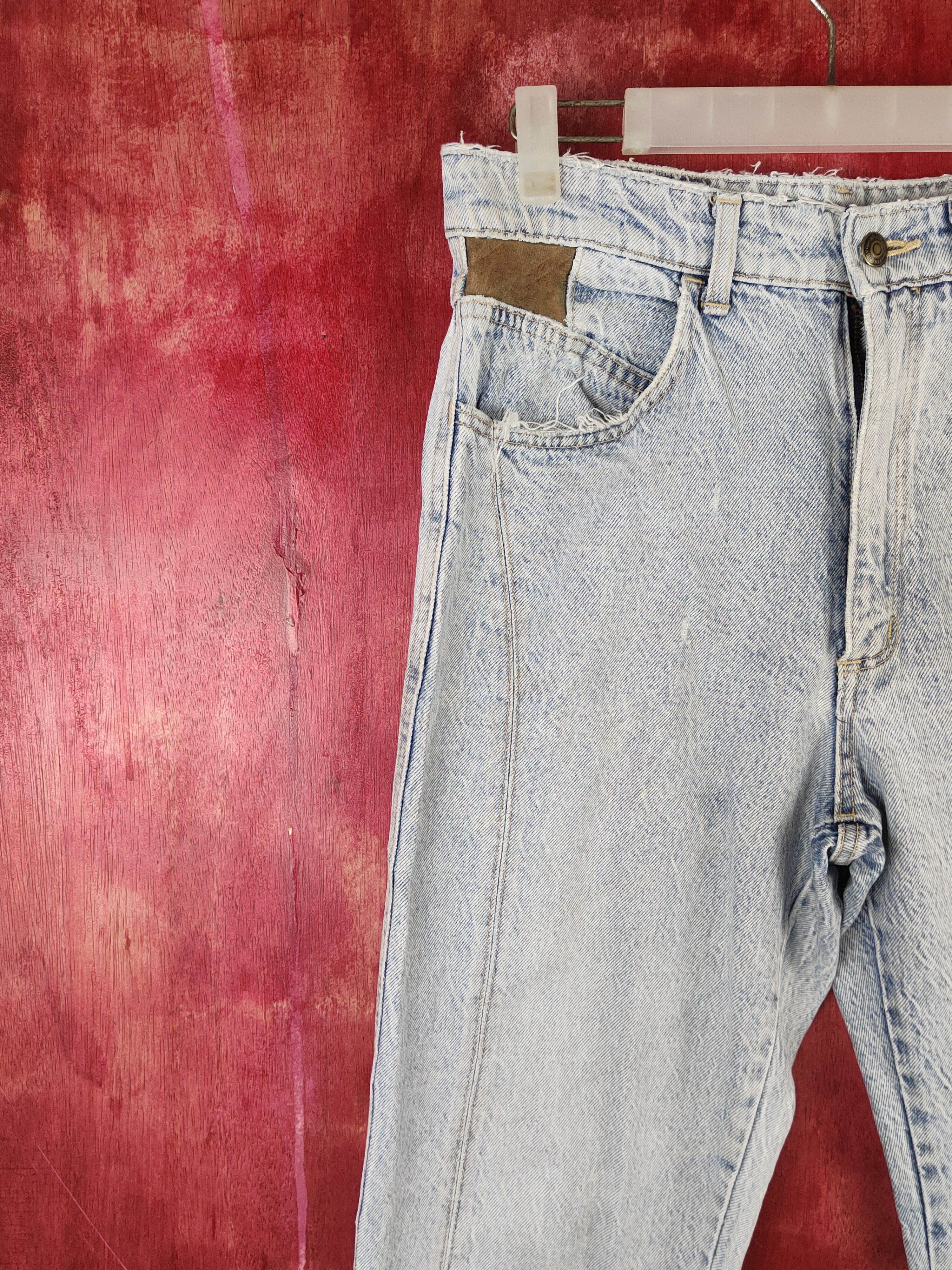 Vintage Wrangler Blue Faded Distressed Ripped Jeans #S1664 Size US 30 / EU 46 - 3 Thumbnail