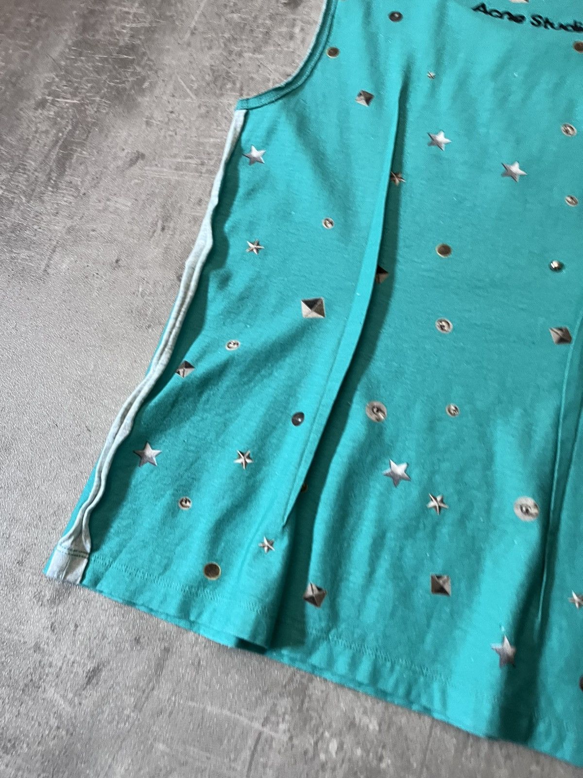 Acne Studios Acne Studios tank top eye turquoise cotton Size US M / EU 48-50 / 2 - 10 Thumbnail