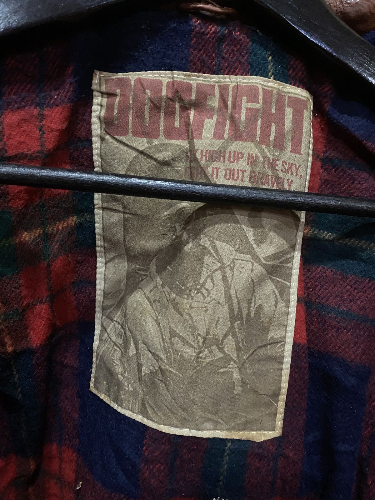 Other DOGFIGHT Distressed Leather Bomber Jacket Old Flight Style Size US L / EU 52-54 / 3 - 12 Thumbnail