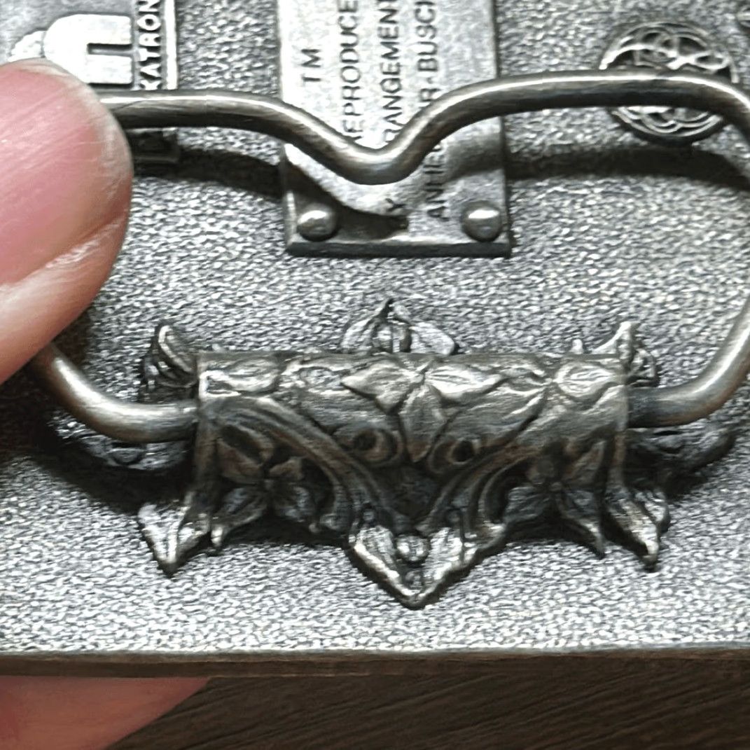 Budweiser VINTAGE Budweiser Belt Buckle Men Silver Clydesdale Horses Anheuser Busch Beer T-169 Size ONE SIZE - 5 Thumbnail