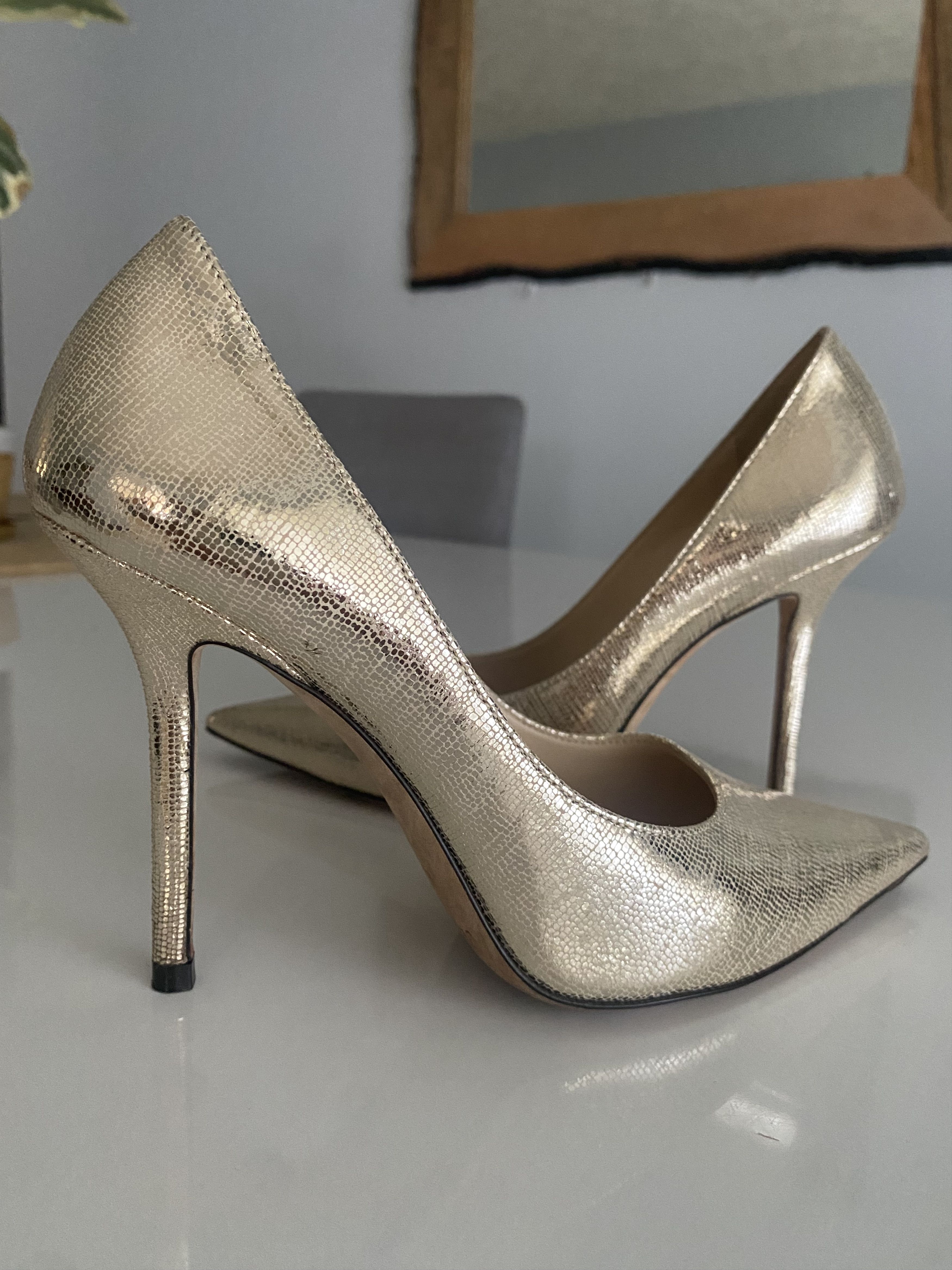Jimmy Choo Metallic Gold Pump