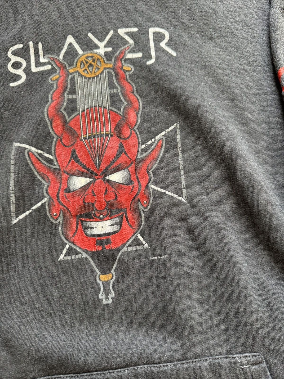 Band Tees Rare Vintage 90s Slayer Diabolus Musica Metal Band Hoodie Xl Size US XL / EU 56 / 4 - 4 Thumbnail