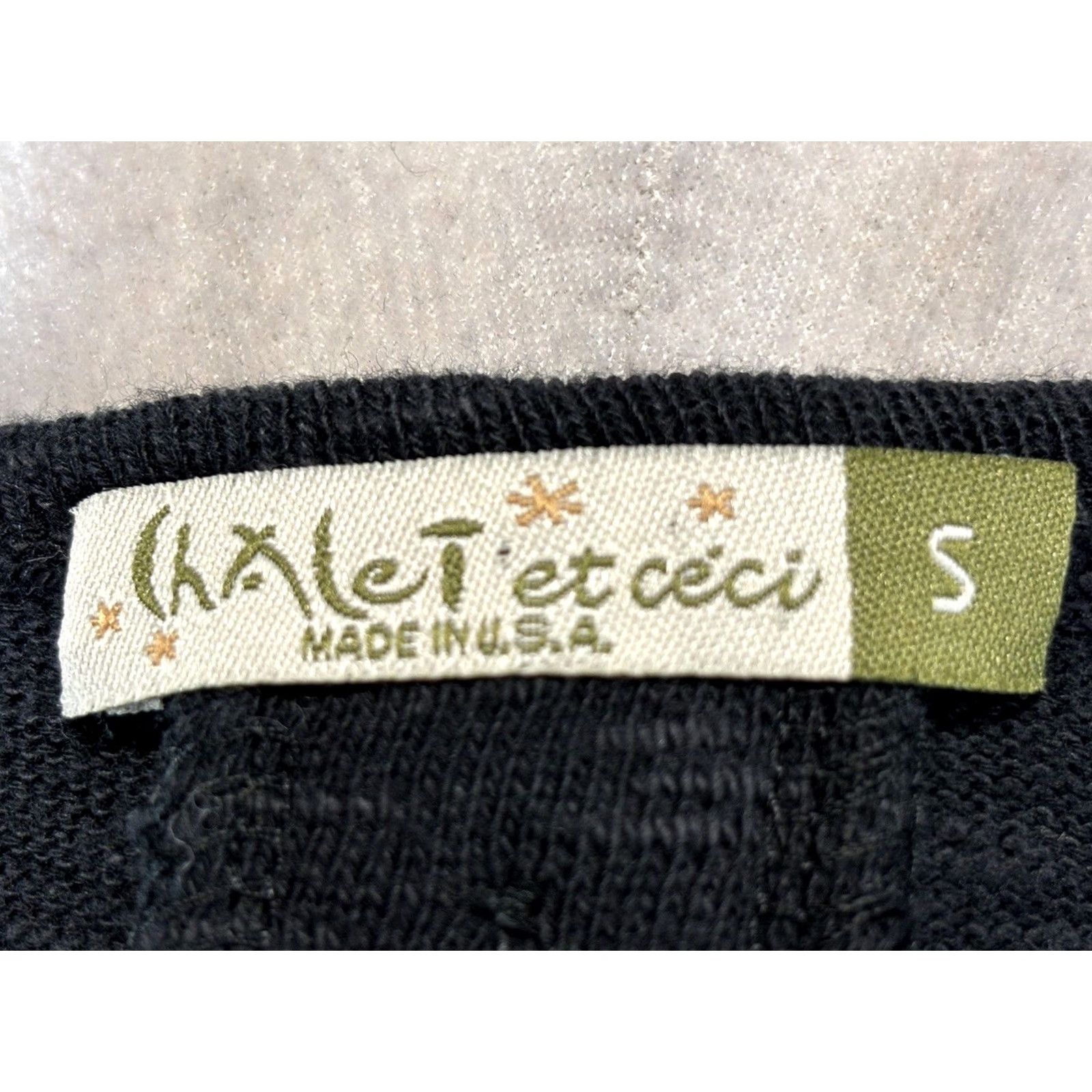 Vintage Chalet Et Ceci Black Dress Womens S Shift Long Sleeve Lagenlook Boho Comfort Layered Solid US Size S / US 4 / IT 40 - 6 Thumbnail