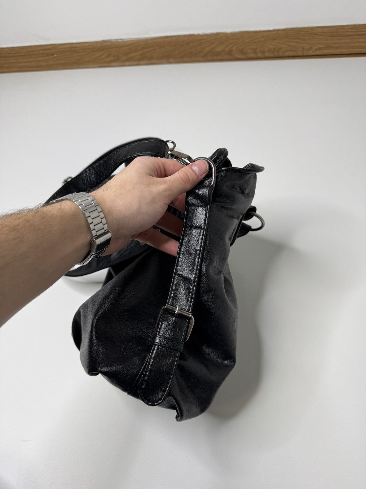 Vintage Vintage black shoulder bag avant garde swag if6was9 lgb y2k Size ONE SIZE - 5 Thumbnail