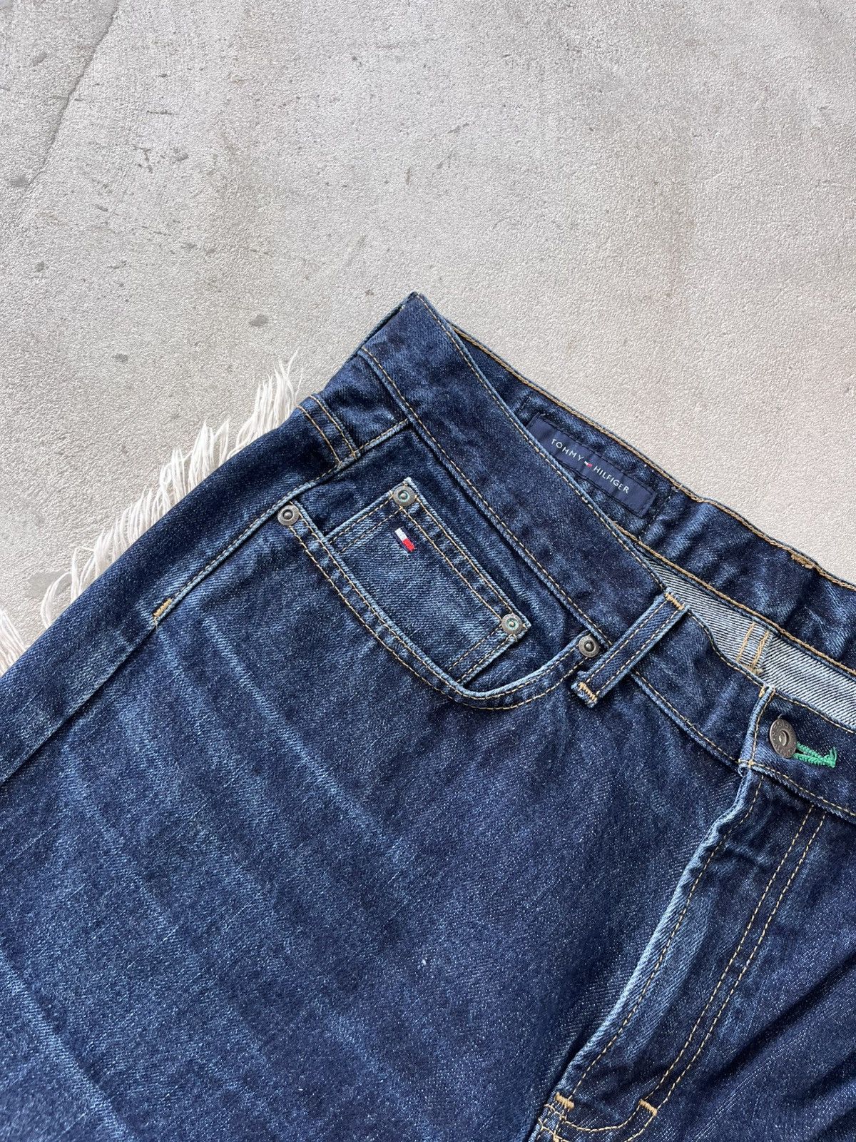 Tommy Hilfiger 00s Vintage Tommy Hilfiger Denim Jeans Navy Pants straigh Size US 34 / EU 50 - 8 Thumbnail