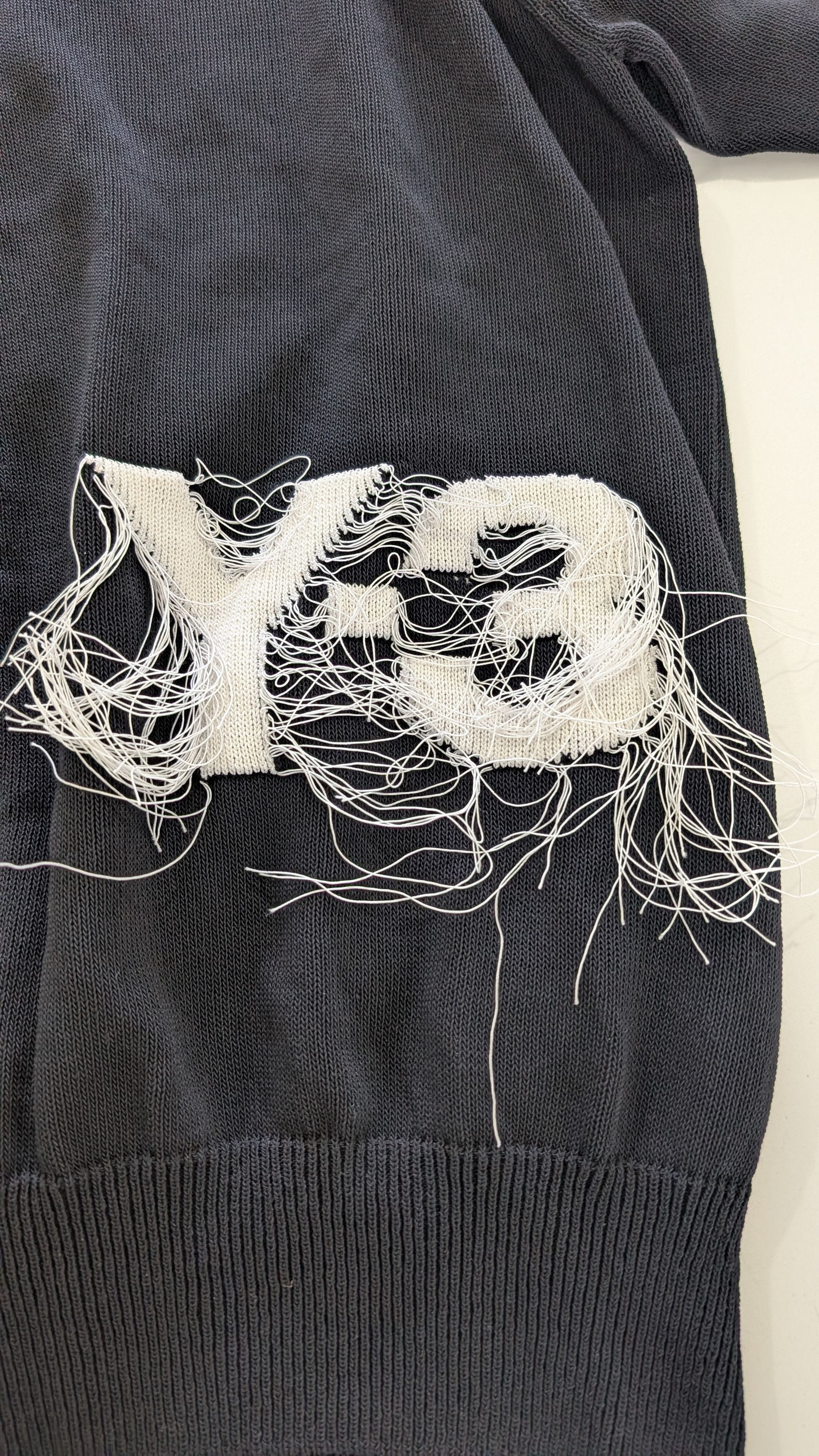 Adidas × Y-3 Adidas Y-3 Shred Logo Intarsia Knit Sweater XL Yamamoto Size US XL / EU 56 / 4 - 4 Thumbnail