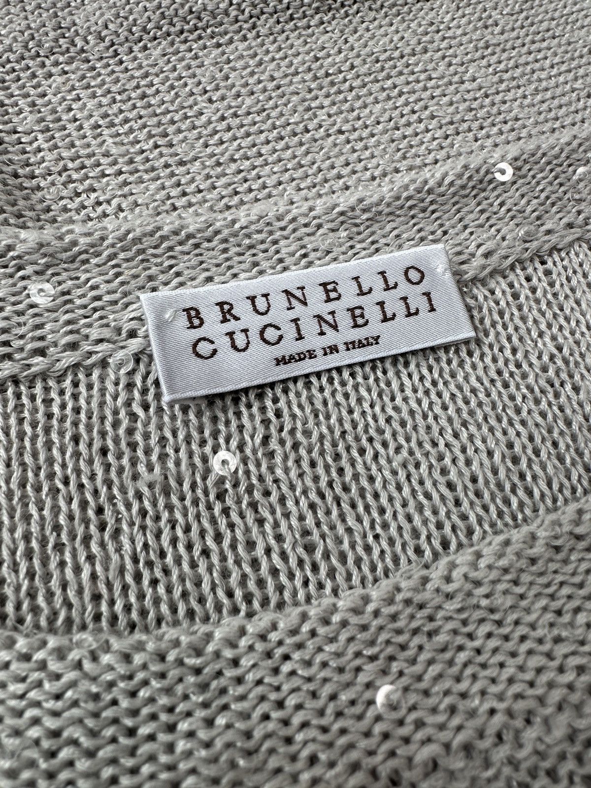 Brunello Cucinelli BRUNELLO CUCINELLI Linen Silk Sequins Sleeveless Sweater Size M / US 6-8 / IT 42-44 - 9 Thumbnail