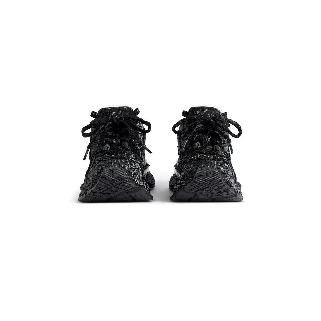 BALENCIAGA Runner $2590 Women's Black With Rhinestones Sneak