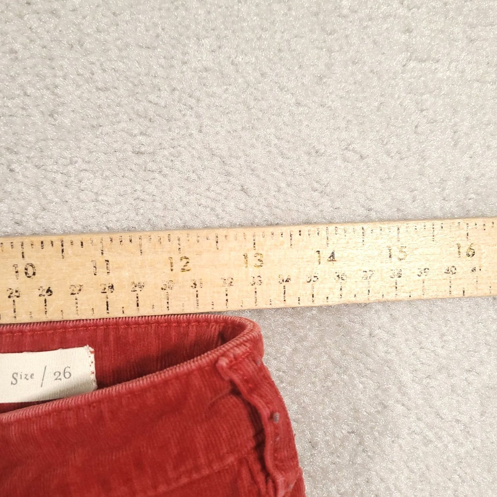 Vintage Pilcro And The Letterpress High Rise Skinny Corduroy Pants Womens 26 Red Size 26" / US 2 / IT 38 - 4 Thumbnail
