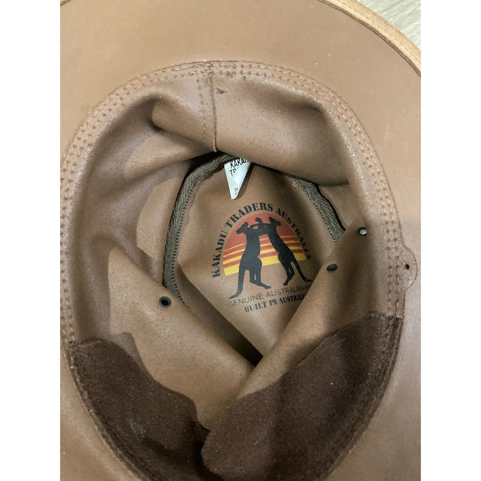 Other Kakadu Traders Unisex Brown Suede Leather Western Hat S Size ONE SIZE - 6 Thumbnail