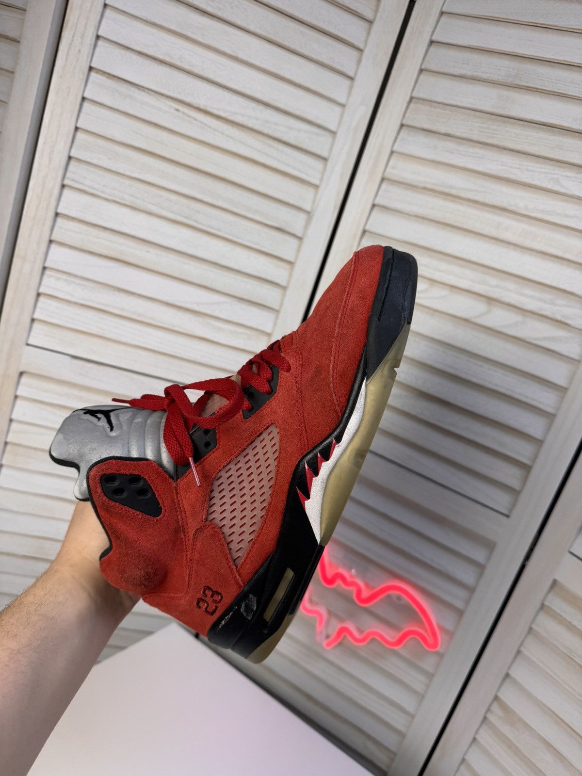 Jordan Brand Nike Air Jordan 5 Retro “Raging Bull” – Size 12 US (EU 46) Size US 12 / EU 45 - 6 Thumbnail