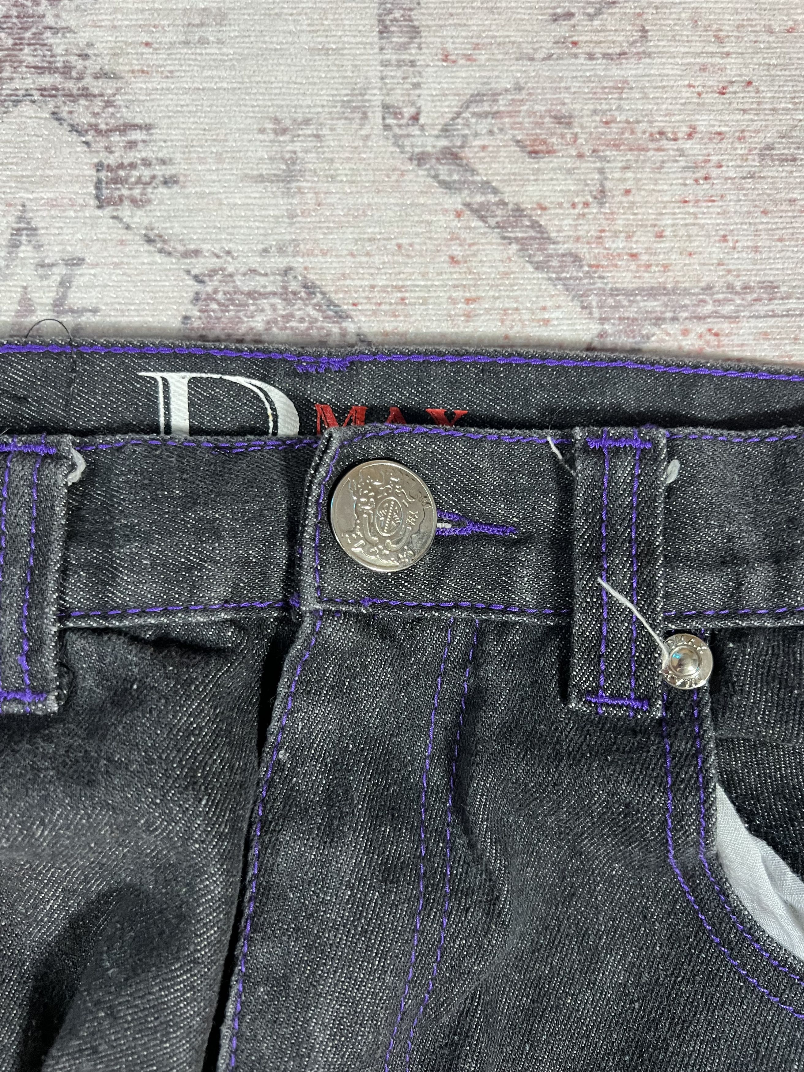 Designer Vintage Y2K Baggy Black Skater Grunge Styled Denim Pants Size US 36 / EU 52 - 4 Thumbnail