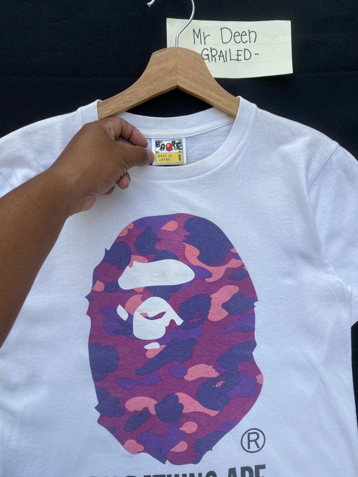 Bape Rare BAPE Ape Head Purple Camo Tshirt Size US S / EU 44-46 / 1 - 8 Thumbnail