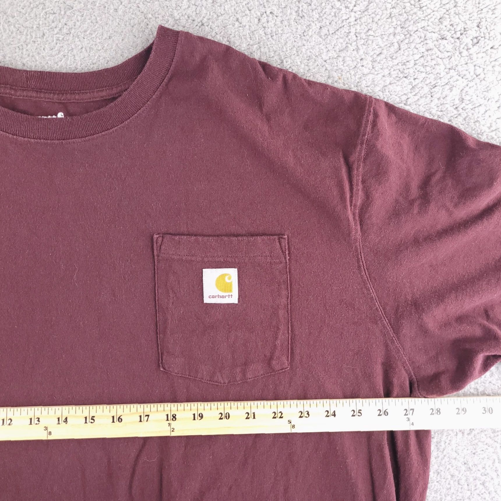 Carhartt Carhartt Shirt Mens 2XL Red Short Sleeve Pocket Crewneck Work Wine Logo Size US XXL / EU 58 / 5 - 6 Thumbnail