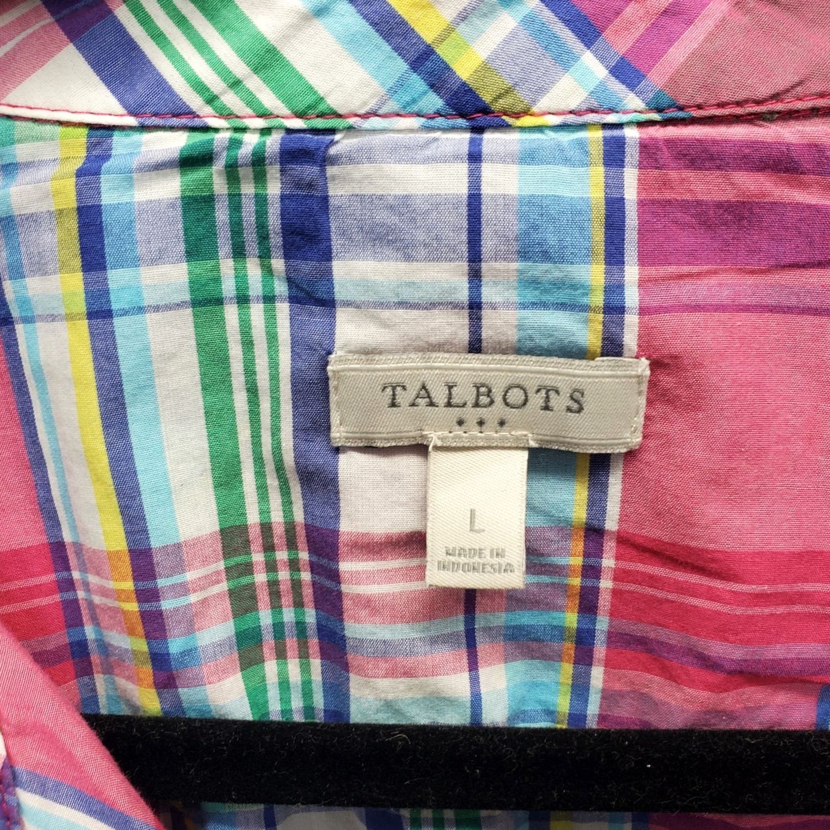Talbots Talbots Shirt Women L Multicolor Plaid Long Sleeve Button-Up Collared Casual Shirt Womens Size L Size L / US 10 / IT 46 - 5 Thumbnail