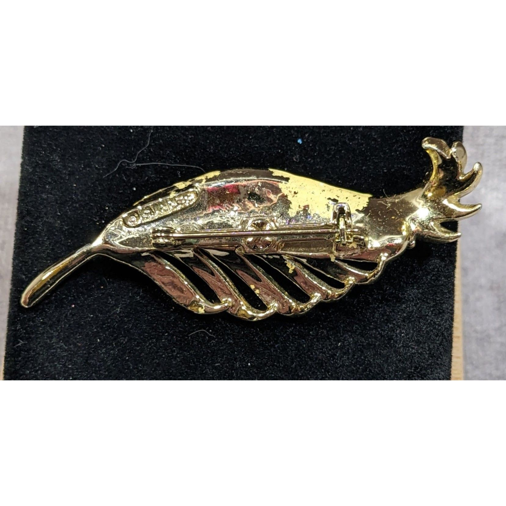 Other Vintage Gerry's Gold Tone Feather Pin With Cream Enamel Size ONE SIZE - 6 Thumbnail