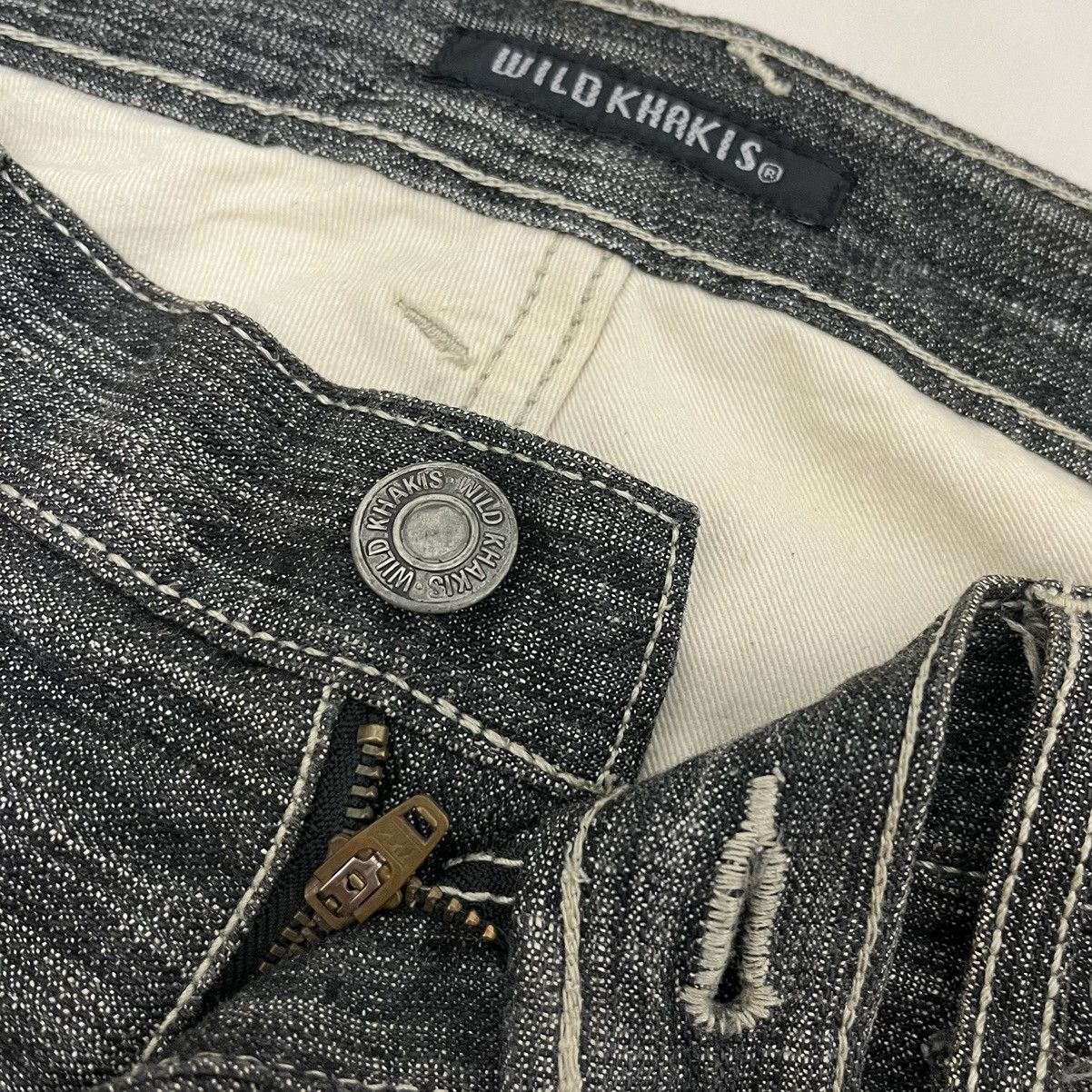 Vintage Vintage Wild Khakis Dark Grey Jeans Blanket Pocket Denim Size US 33 - 10 Thumbnail