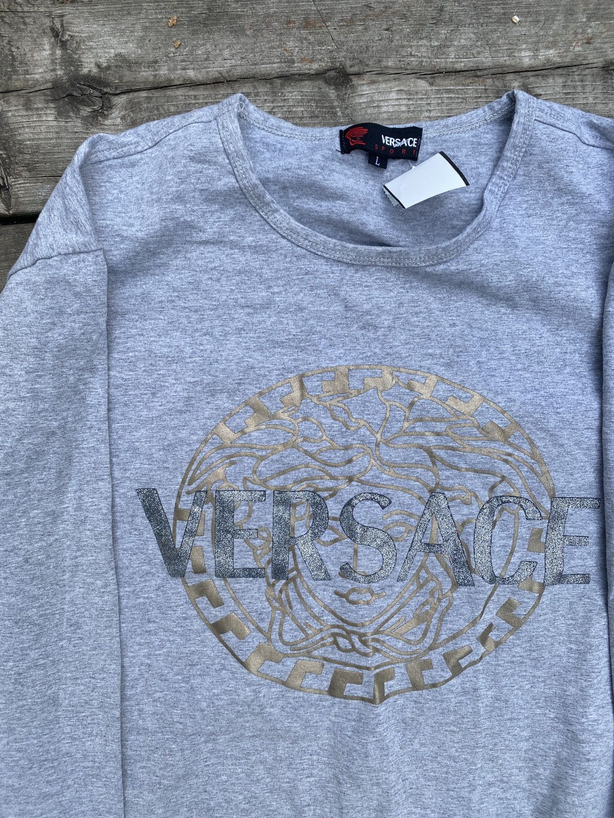 Versace × Vintage Vintage Big Logo Versace Sport Shirt Large Size US L / EU 52-54 / 3 - 4 Thumbnail