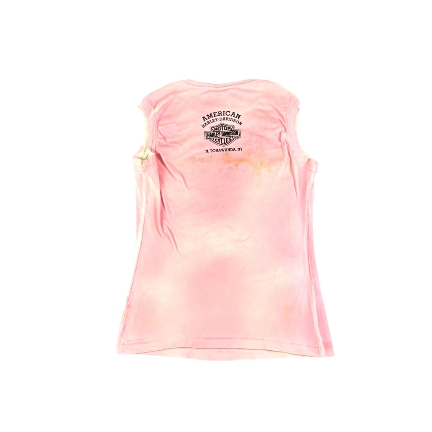 Harley Davidson VINTAGE Harley-Davidson Pink Tie Dye Sleeveless Muscle Tee Shirt Small Womens Size S / US 4 / IT 40 - 2 Thumbnail