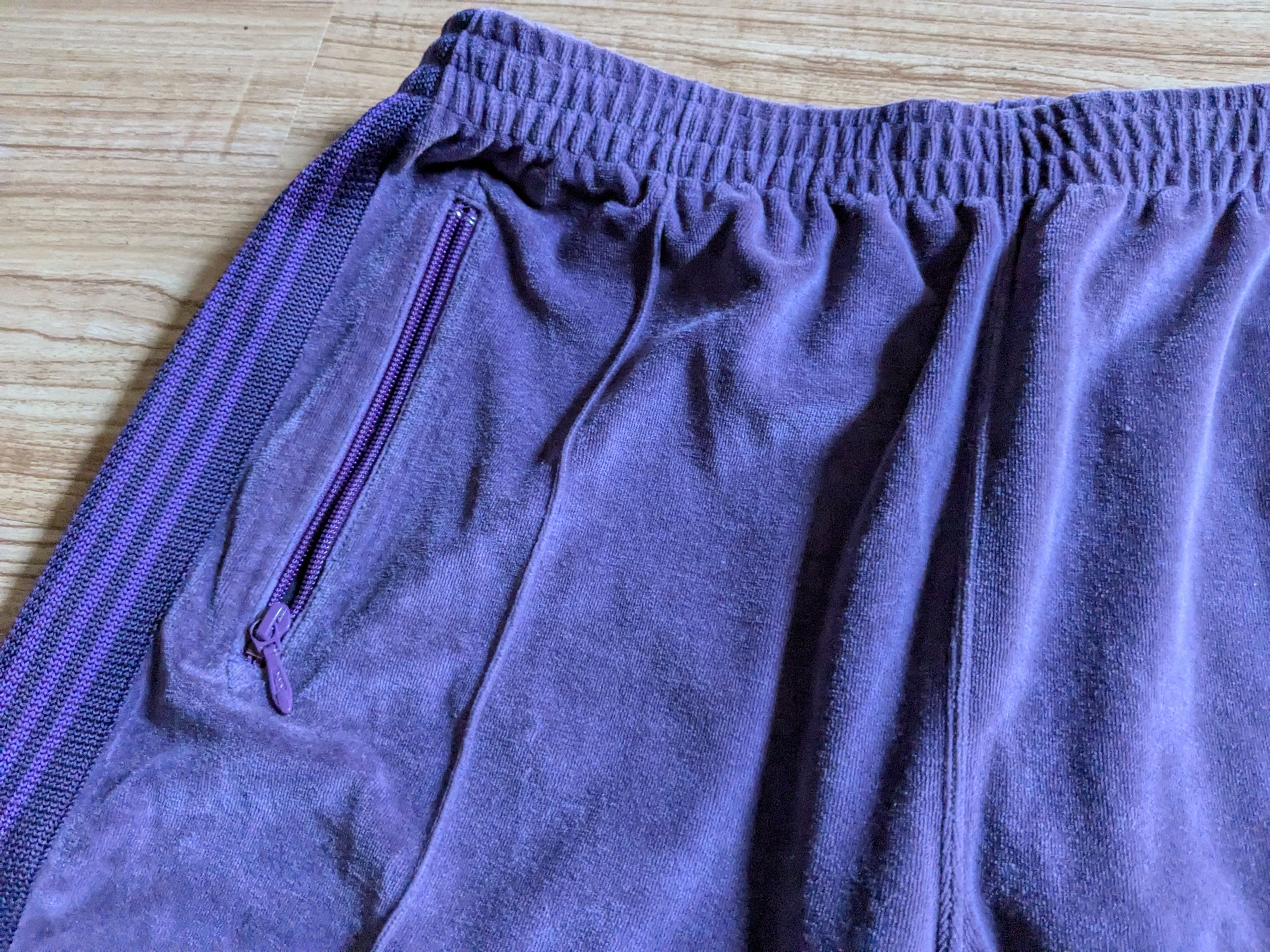 Needles Needles Velvet Sweatpants Joggers Purple Large Size US 32 / EU 48 - 4 Thumbnail
