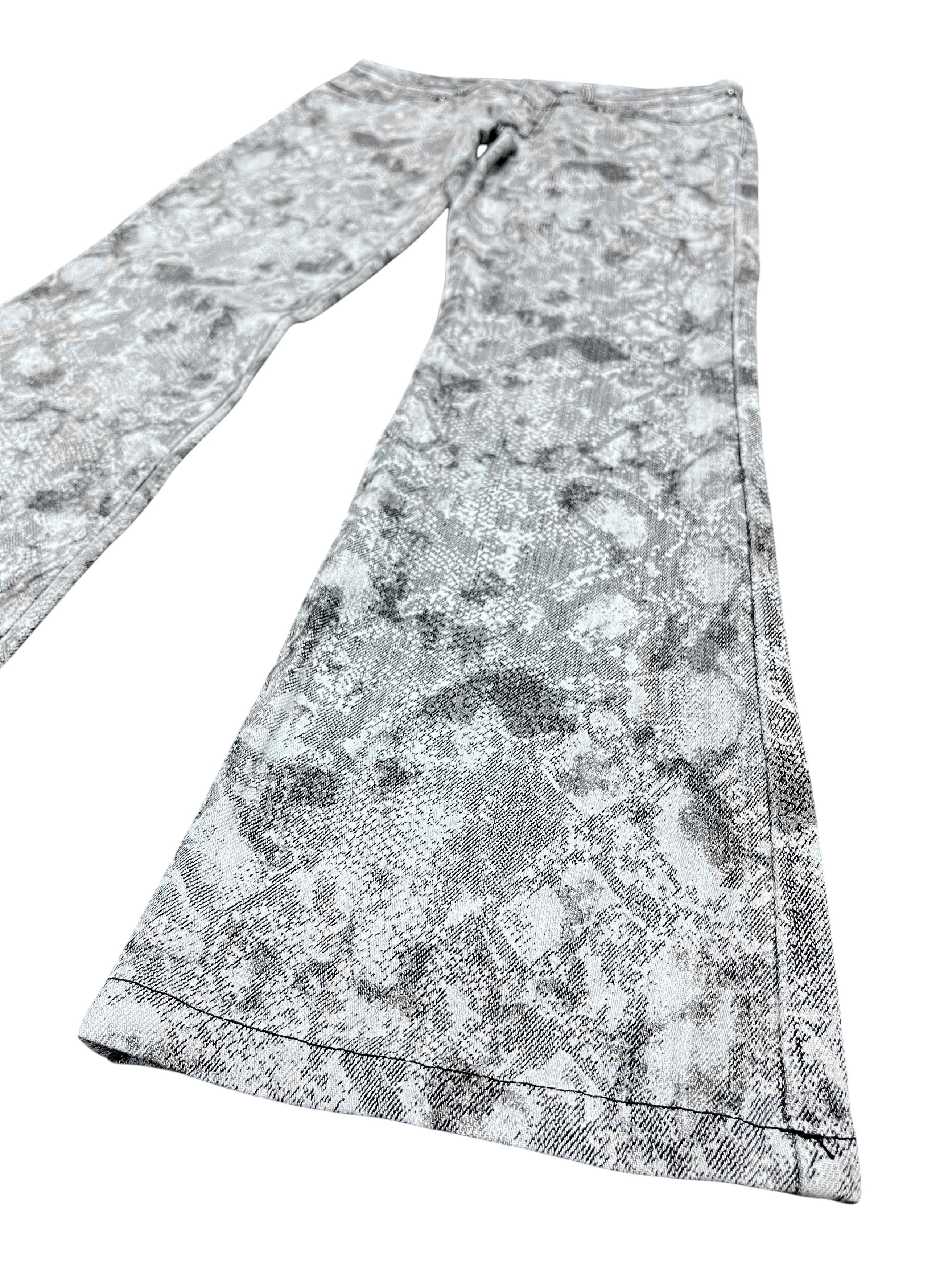 semanticdesign Vintage Semantic Design Snake Skin Flare Jeans Rare Asia M Size US 27 - 5 Thumbnail