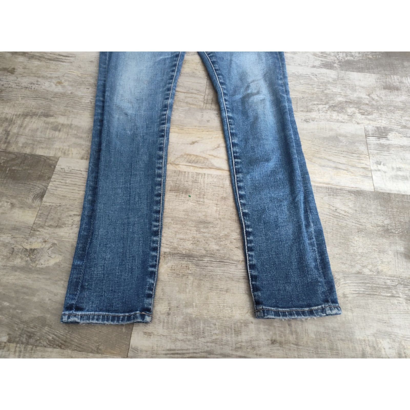 Vintage VINTAGE AG Adriano Goldschmied Women's Blue Skinny Jeans Size 27R Ankle Stretch Denim Size 27" / US 4 / IT 40 - 3 Thumbnail